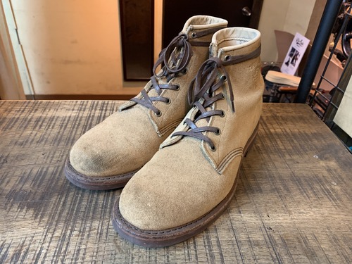 Chippewa(チペワ) プレーントゥレースアップブーツ 先芯抜き Dr.sole Raw cord フルソールカスタム: ソールリペア＆カスタム  RED CLOUD