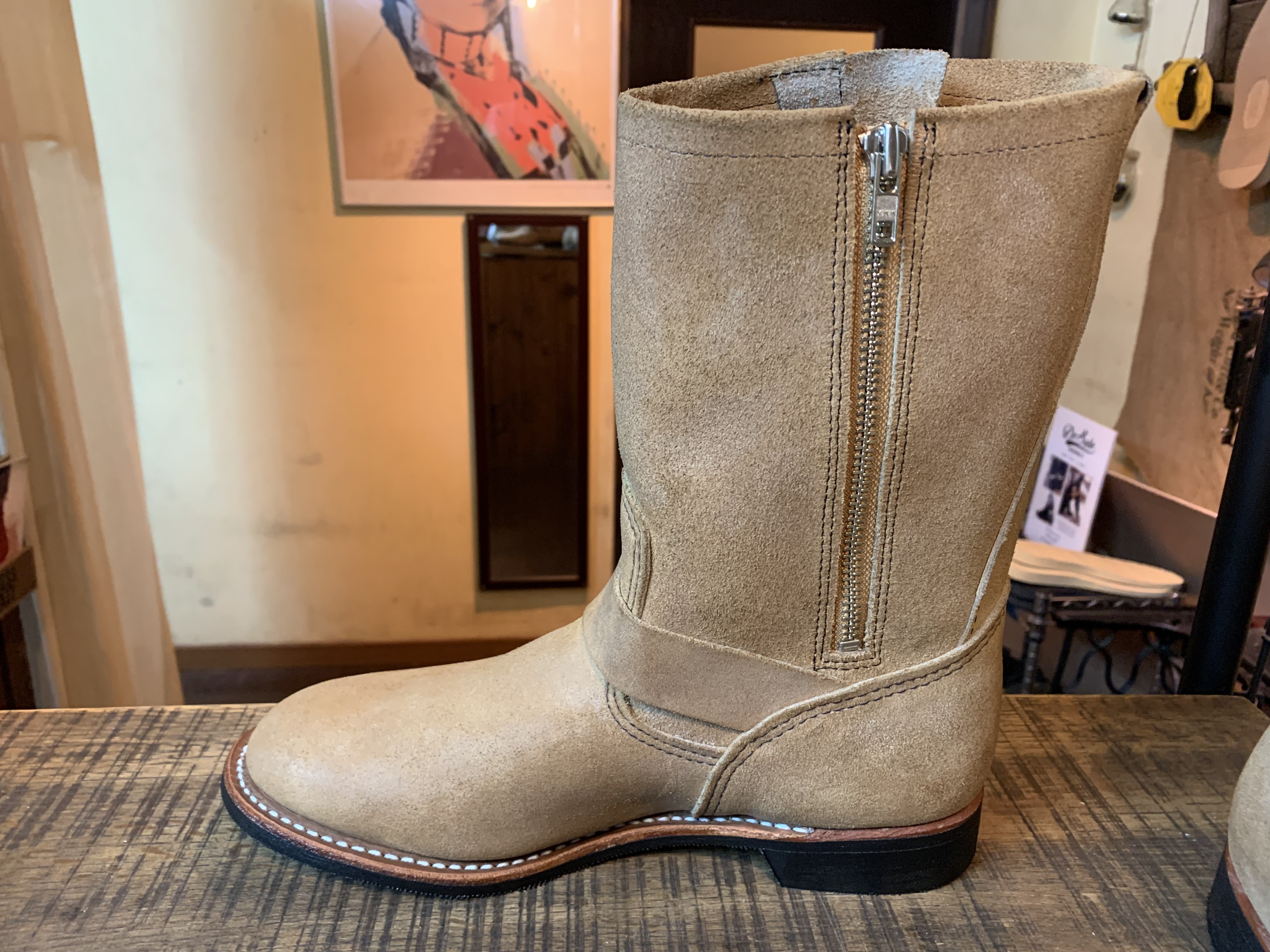 Redwing スエードエンジニアブーツ フラットボックス加工 Dr
