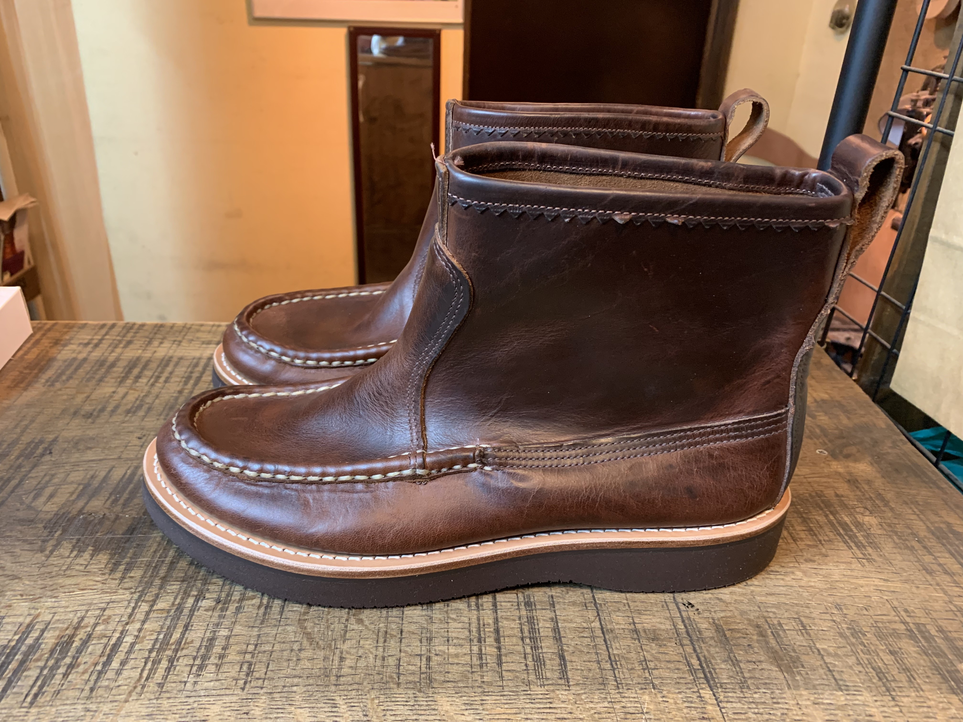 Basil ブラウン モカシン Vibramソール RASSELL MOCCASIN（ラッセルモカシン）× Vib#2060 - メンズ靴