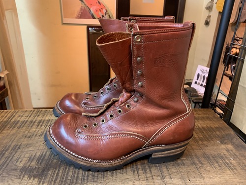 Wesco (ウエスコ) ジョブマスター ダブルレザーミッド vibram#700(アンバー)ソール交換: ソールリペア＆カスタム RED CLOUD