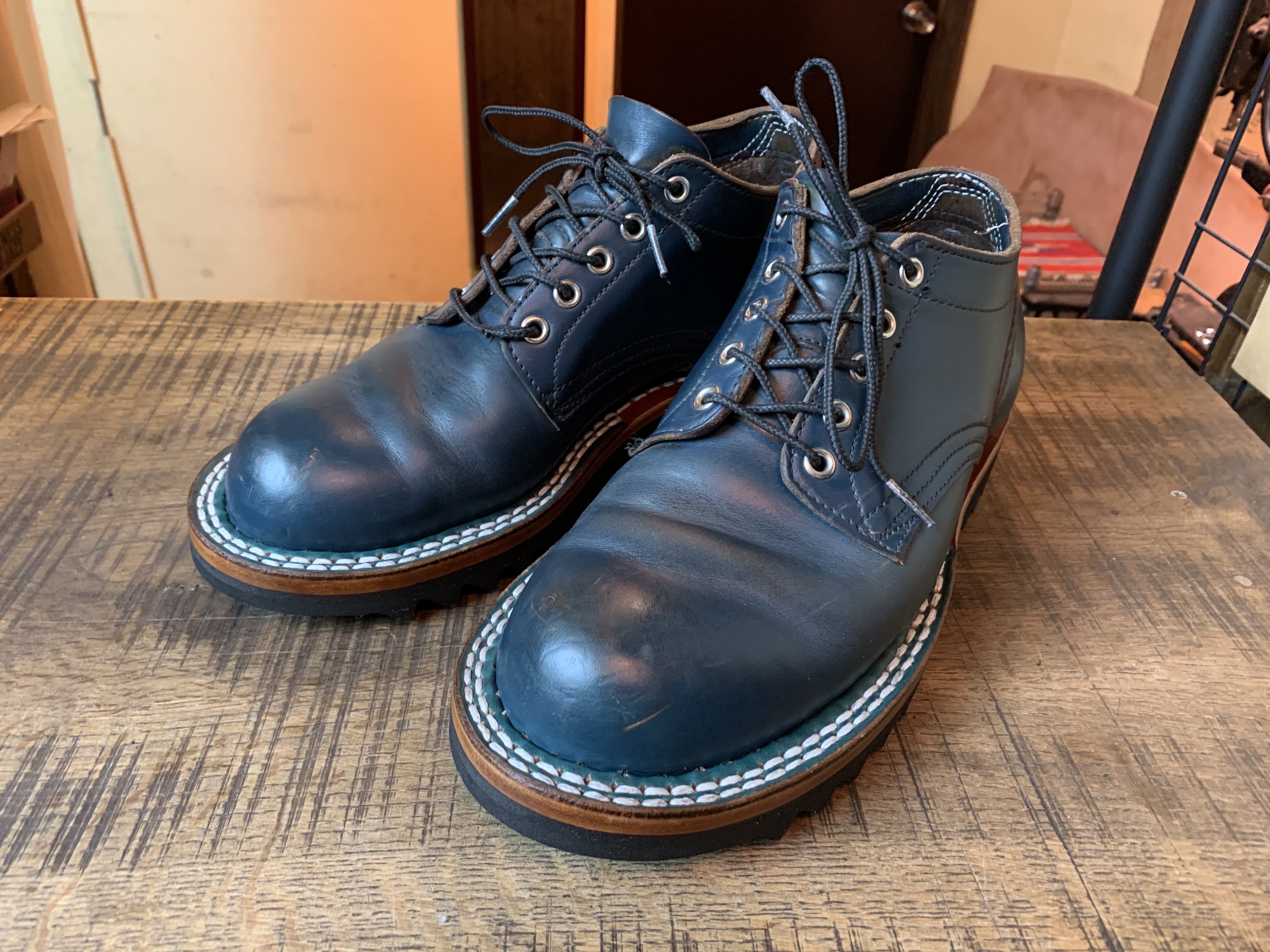 HATHORN (ハソーン) オックスフォードブーツ ダブルステッチ加工