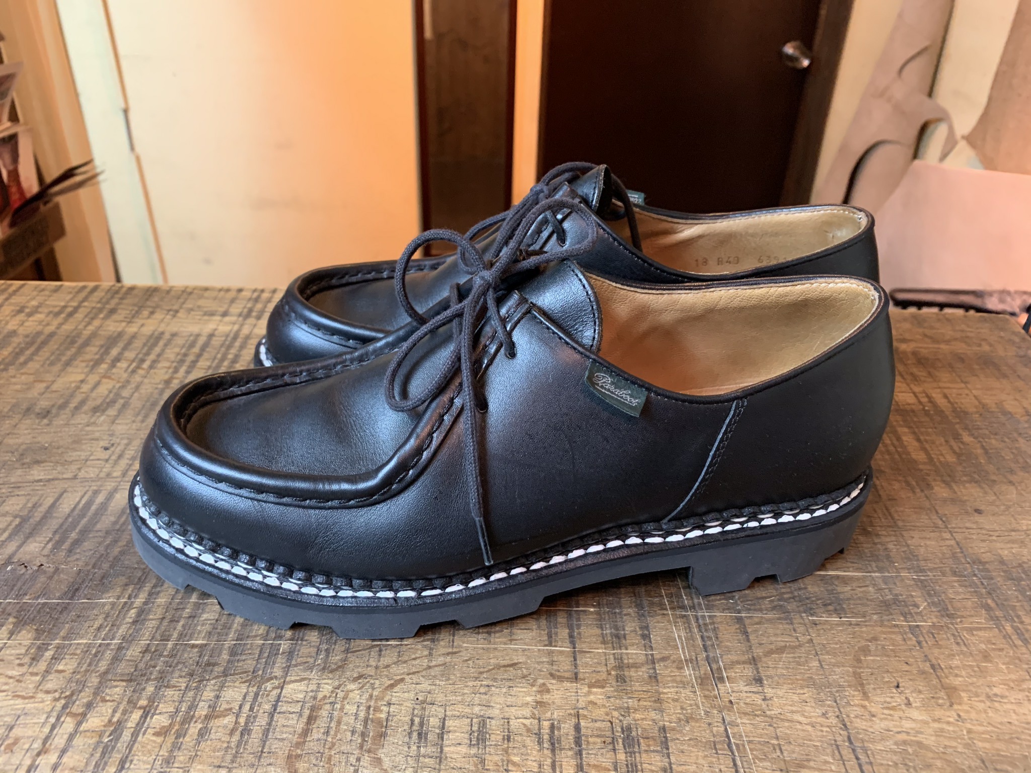 PARABOOTミカエル白ソールPARIS購入ヴィンテージブルー