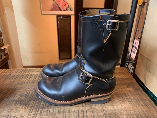 Redwing 2966 エンジニア 先芯抜き＋フラットボックス加工 レザーソール＆キャッツポウヒールカスタム: ソールリペア＆カスタム RED  CLOUD