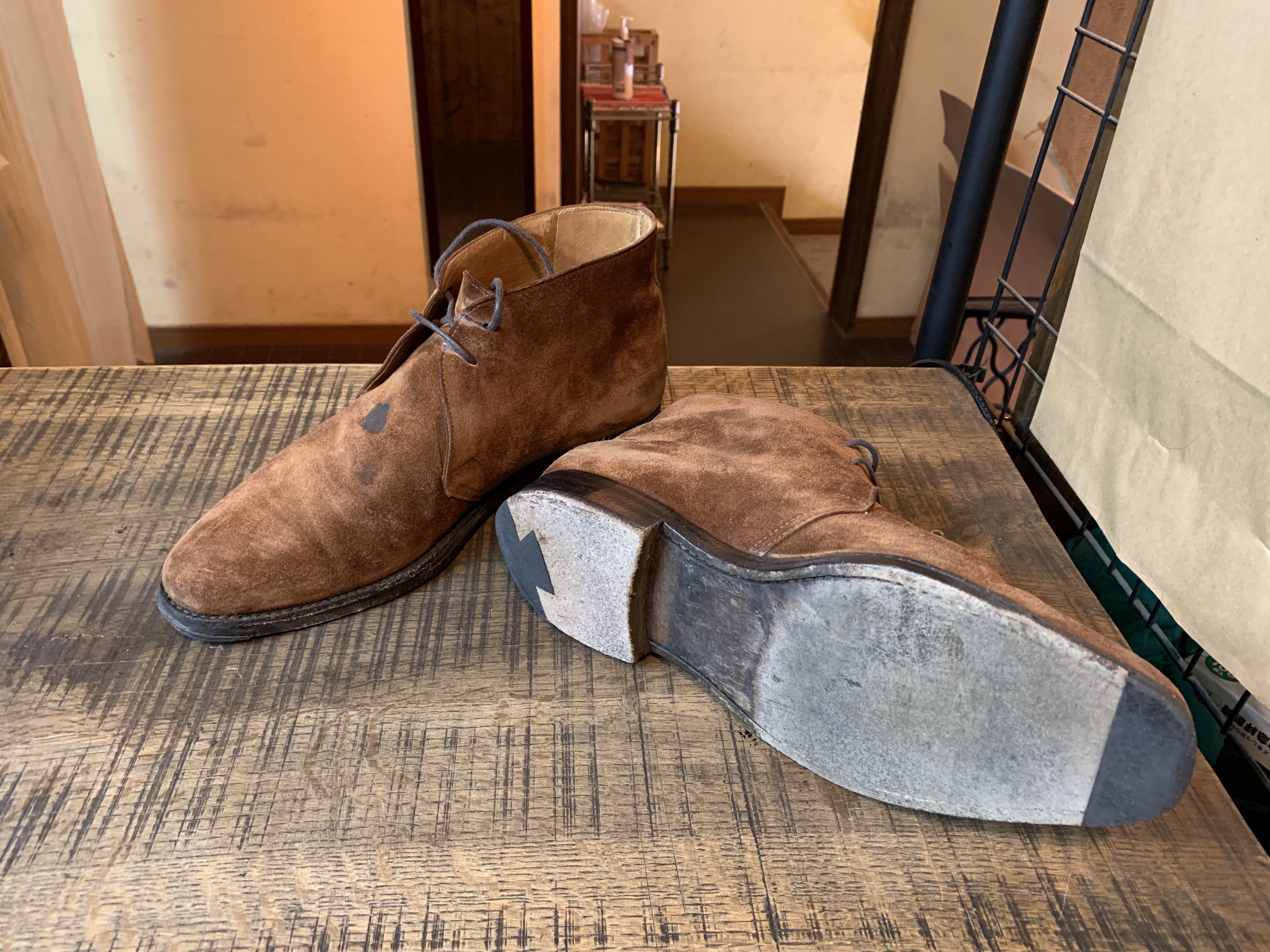 PRADAsports レザー チャッカブーツ vibram プラダ （PRADA） レザー チャッカ ブーツ アンクル 靴 メンズ