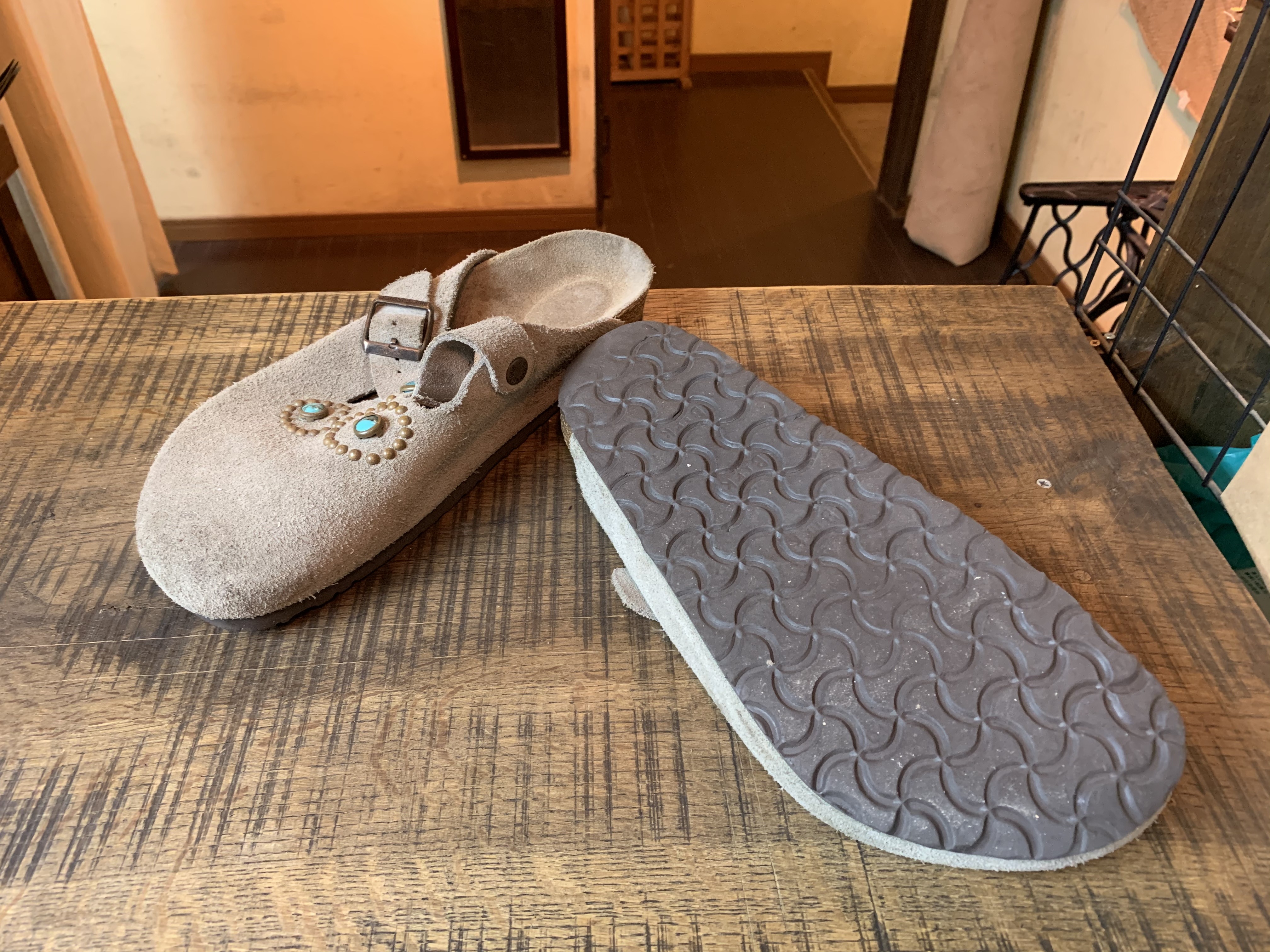 HTC × ビルケンシュトック ボストン vibramEVA ソール交換 HTC × ビルケンシュトック ボストン vibramEVA ソール交換