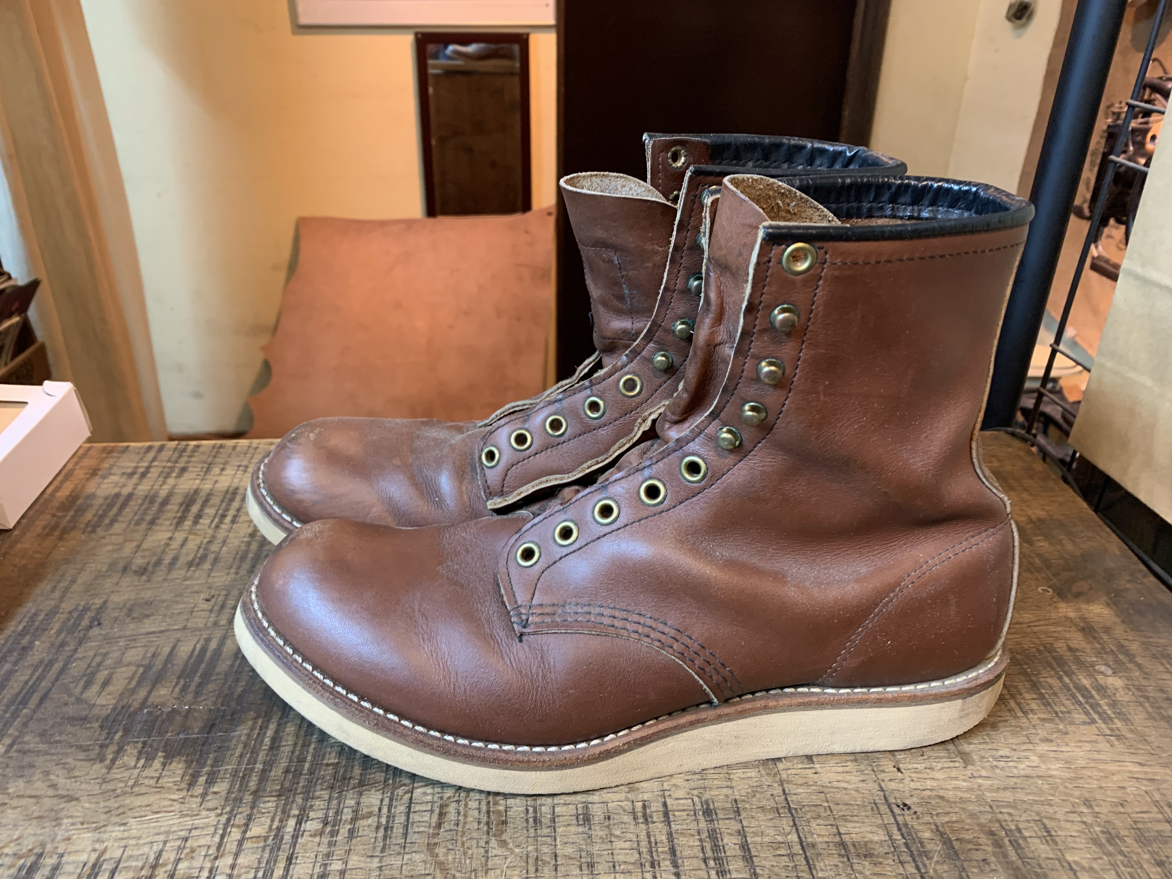 レッドウィング　ソール交換済み　モックトゥ　7 1/2 REDWING RED WING 】レッドウィング カスタム Vibram #2021｜BLOG