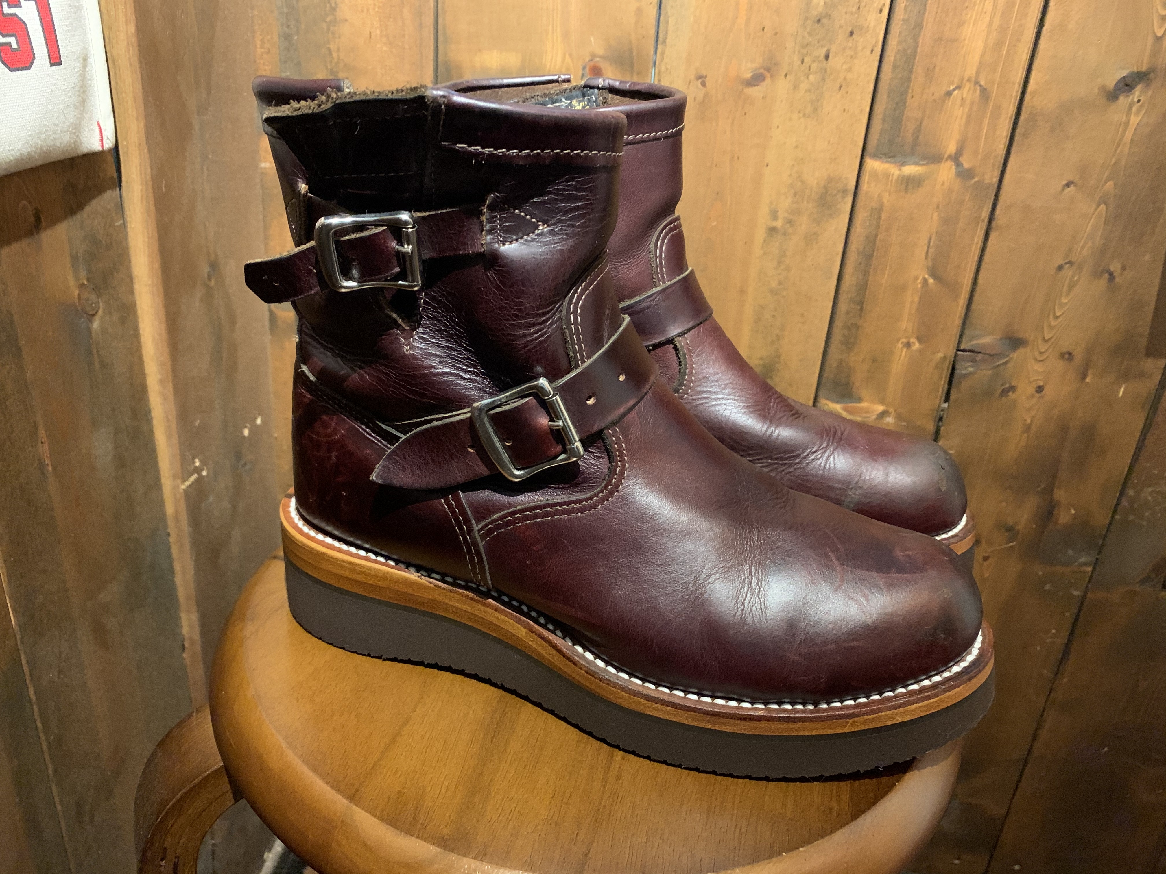 Chippewa (チペワ) エンジニアブーツ トゥスチール除去 vibram