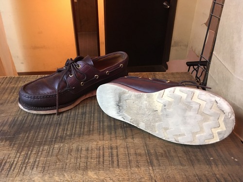 ラッセルモカシン ローカット デッキシューズ vibram#1136ハニー