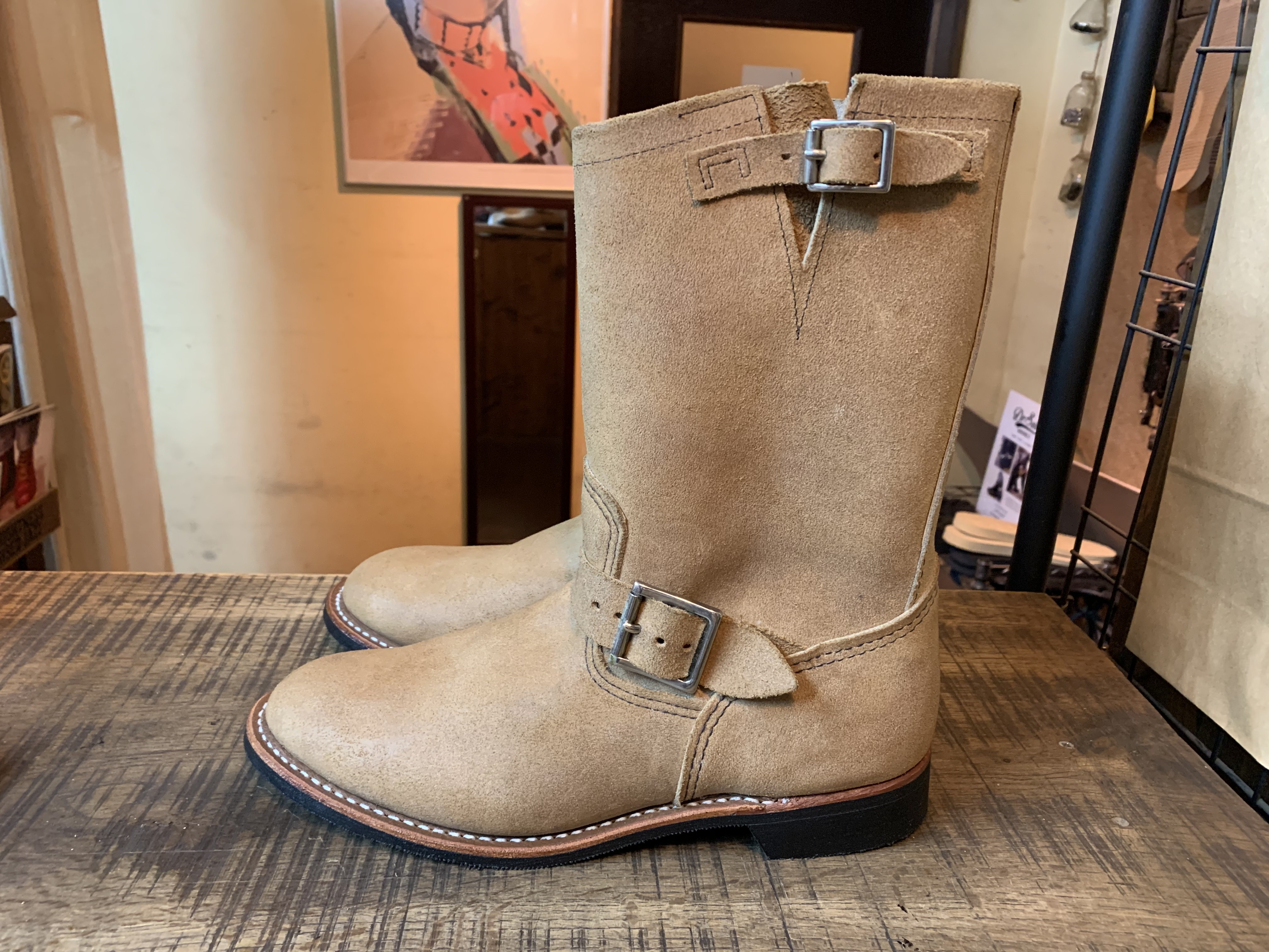 Redwing スエードエンジニアブーツ フラットボックス加工 Dr