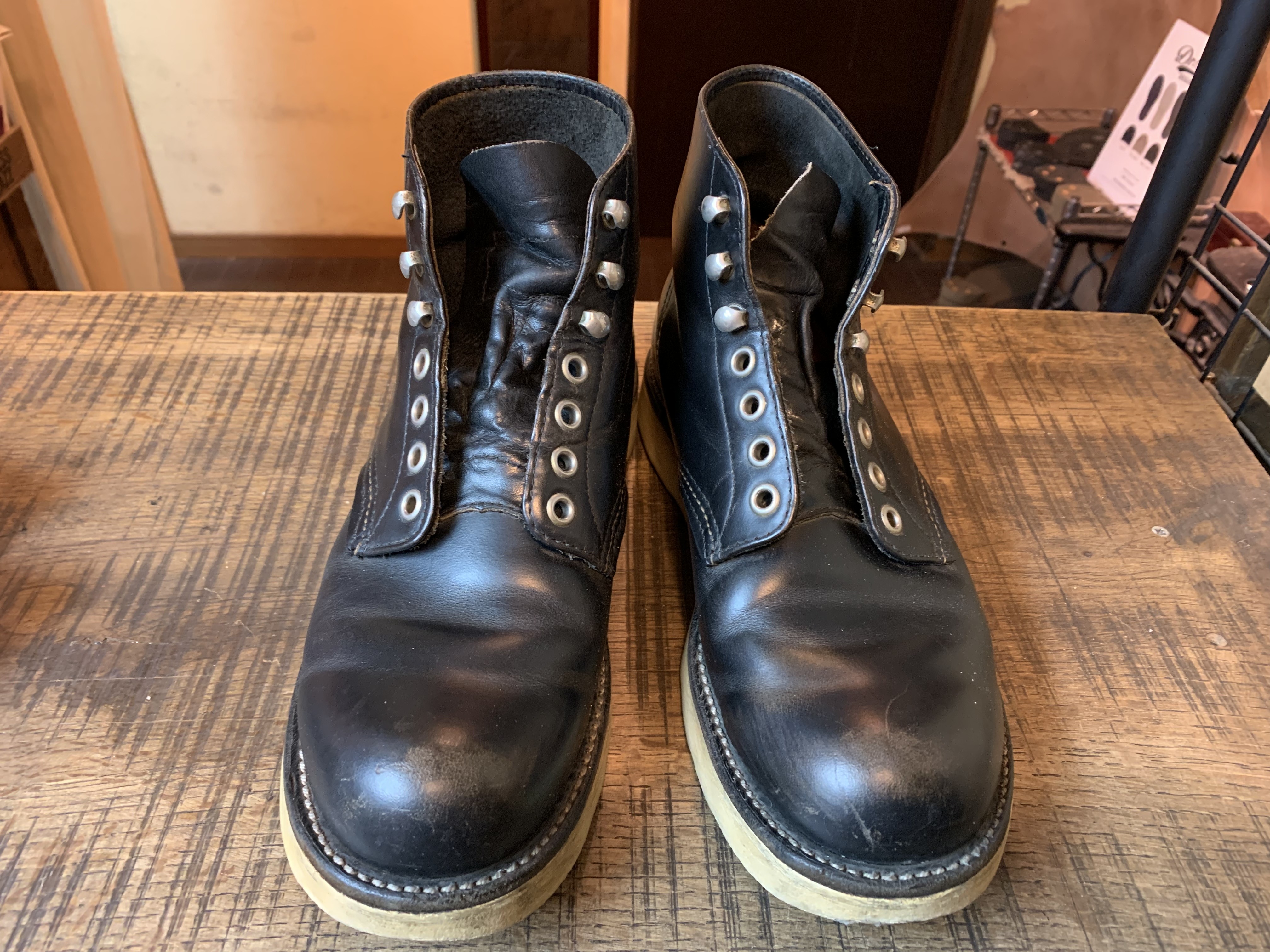 Redwing 8165 US ARMY パットンソール＆キャッツポウヒール フラットボックスカスタム: ソールリペア＆カスタム RED CLOUD