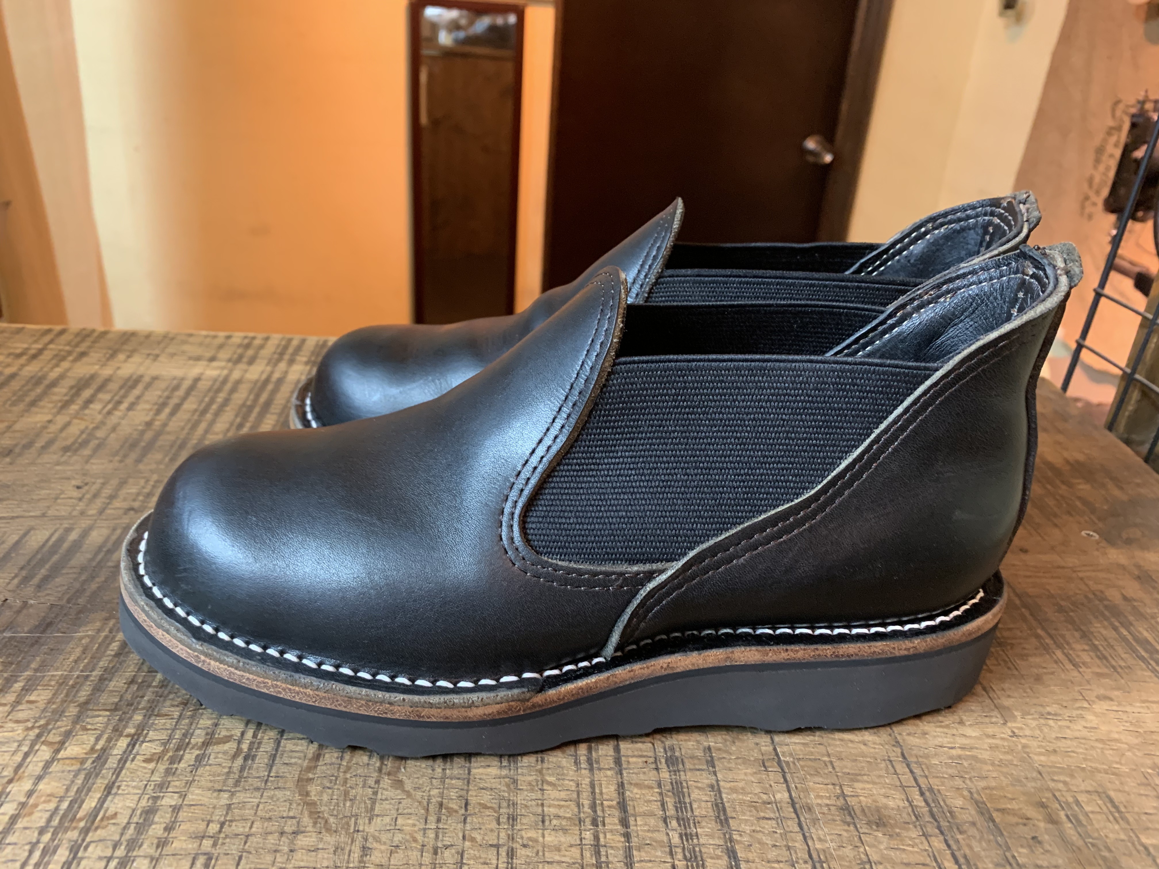 WESCO ウエスコ ロメオ カスタム サイドゴア　ネイビー Wesco(ウエスコ) ロメオ サイドゴアブーツ 先芯抜き vibram#4014