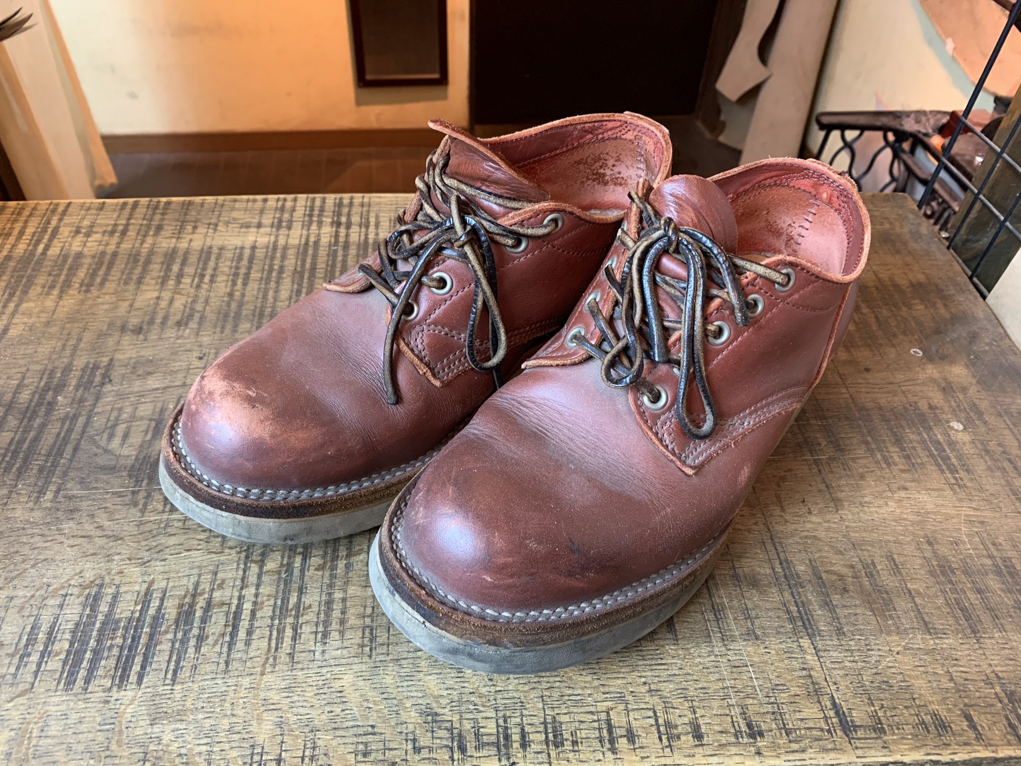 Viberg (ヴァイバー) オックスフォードブーツ vibram#2021ソール交換: ソールリペア＆カスタム RED CLOUD