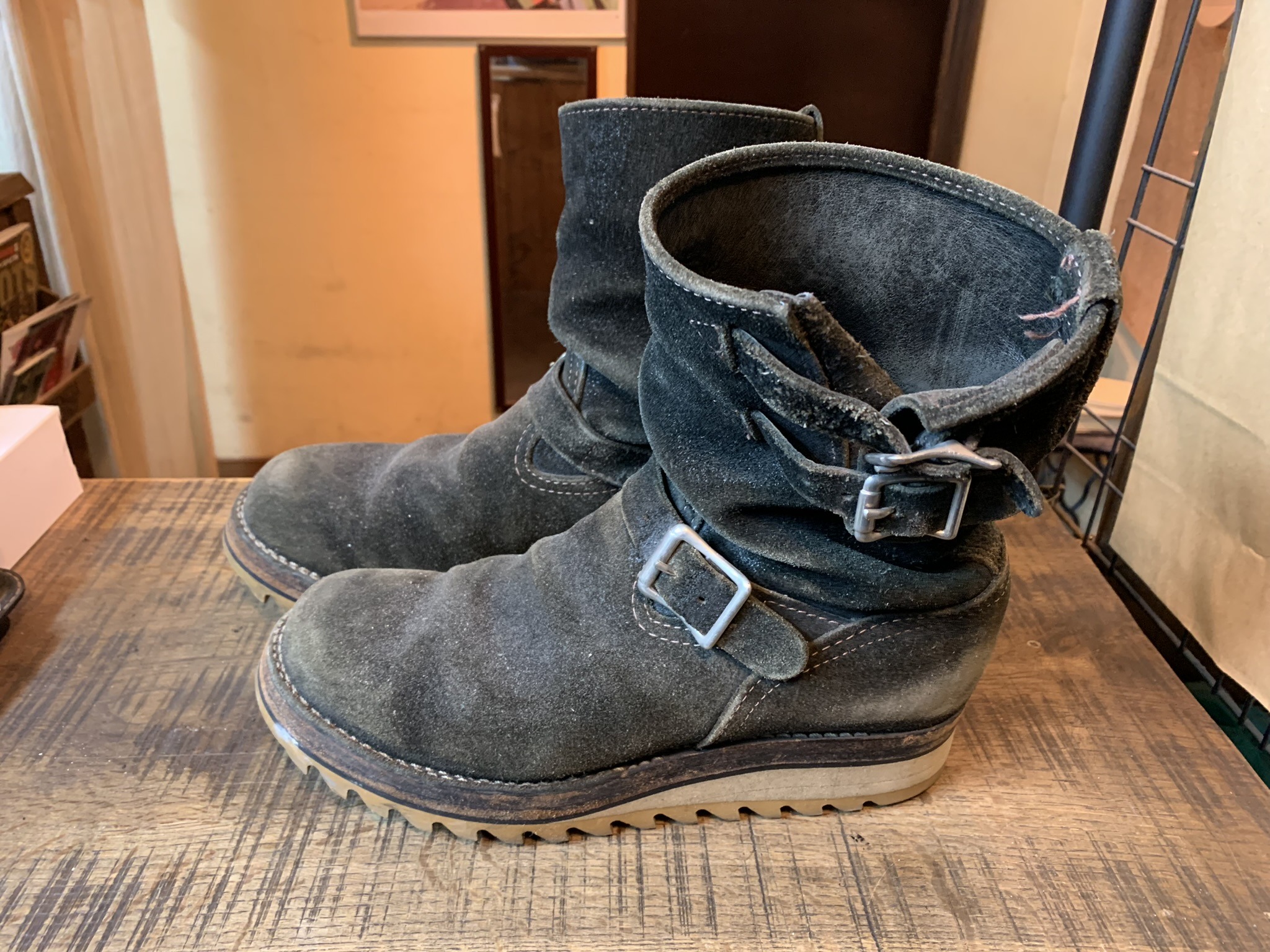 Wesco Boss 中底交換 シングルレザーミッド vibram#2021ソール Wesco Boss 中底交換 シングルレザーミッド vibram#2021ソール