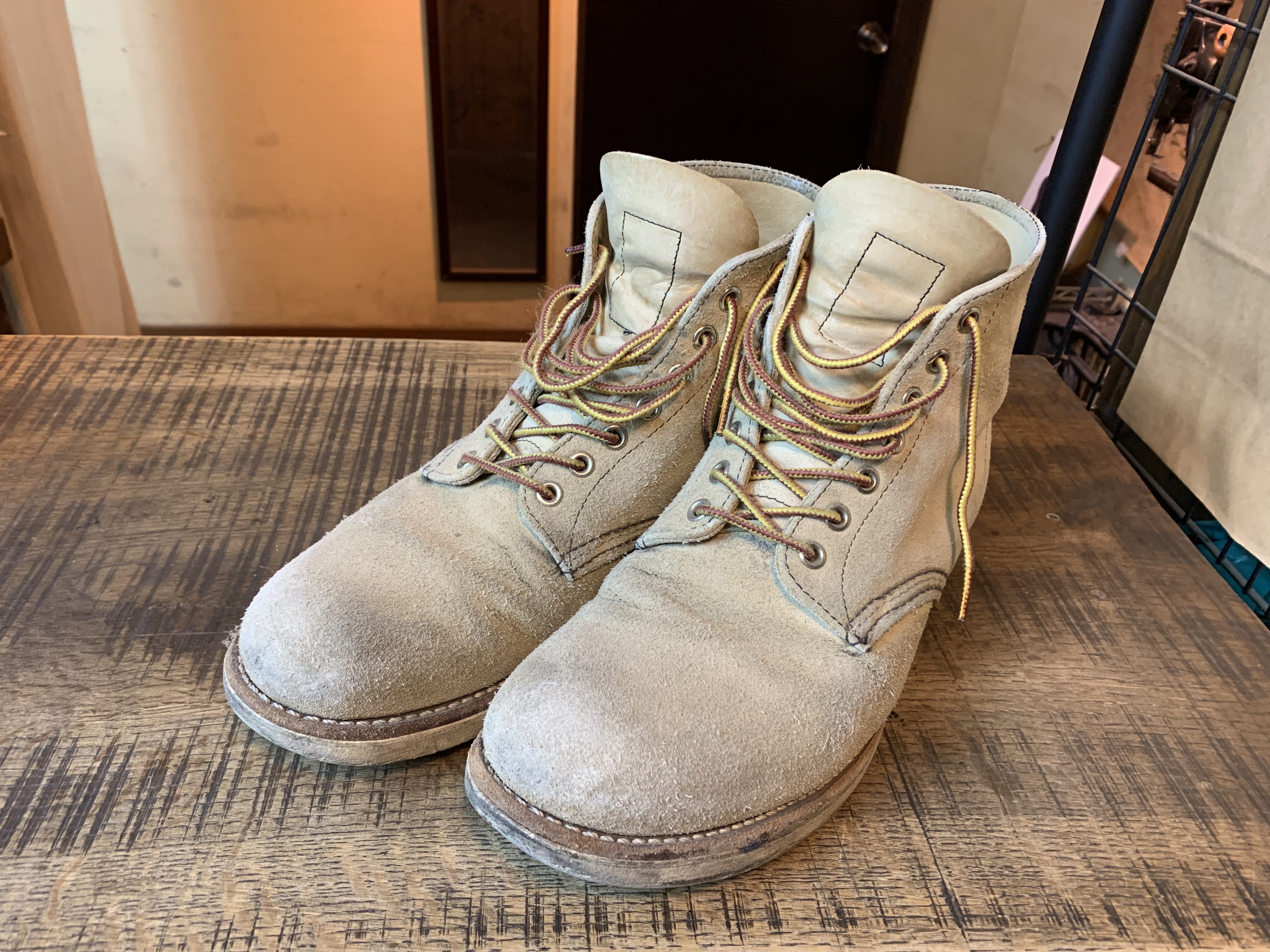 Redwing 8167 ラフアウト プレーントゥブーツ vibram#4014ソール交換