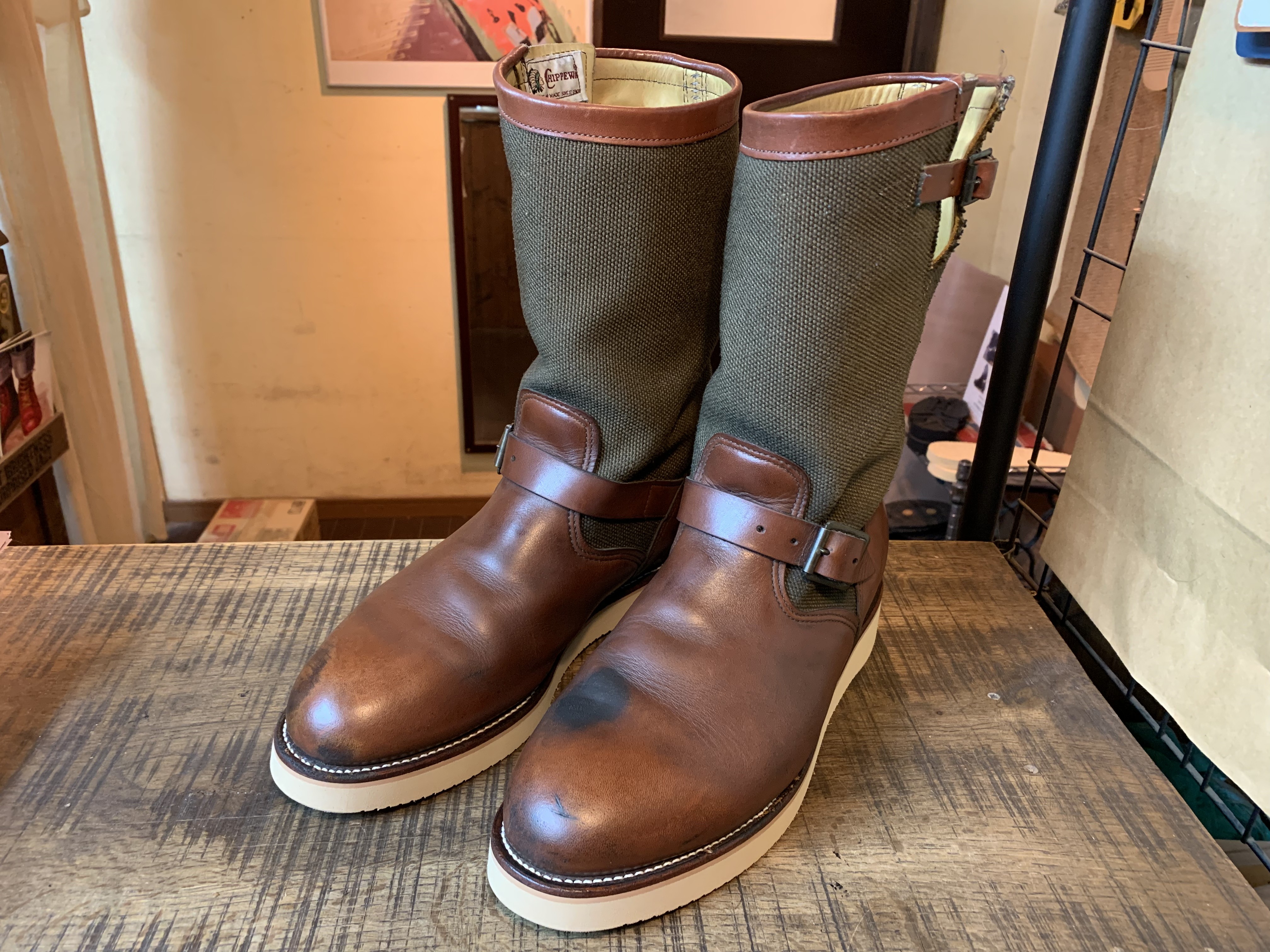 ブーツその他 Barbara Brown Snake GLOVER BROGUES / SHINKI HIKAKU SHELL CORDOVAN RED BROWN