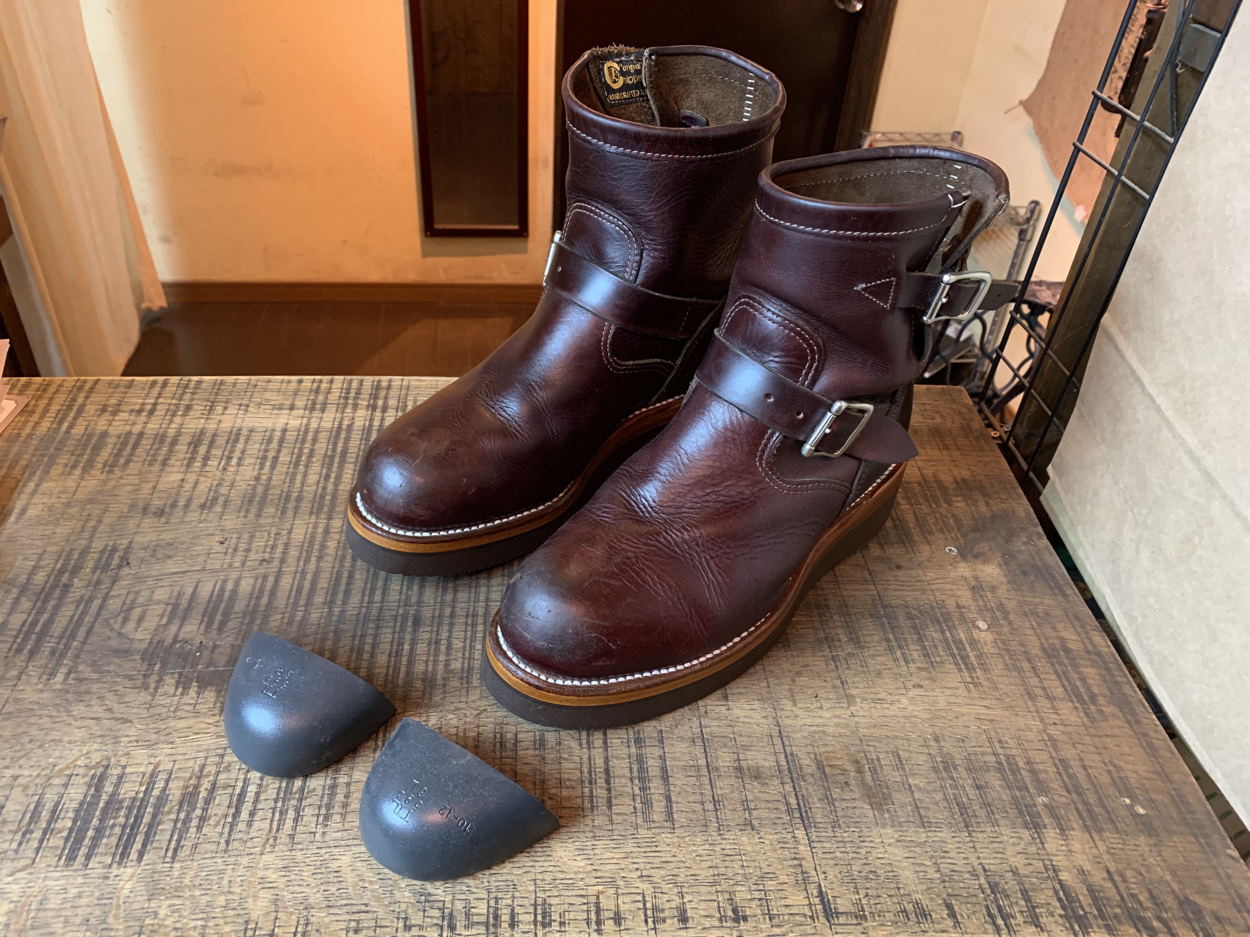【美品】チペワ エンジニアブーツ 91002 スチールトゥ 8 1/2 レザー 80s 美品】チペワ エンジニアブーツ 91002 スチールトゥ 8 1/2