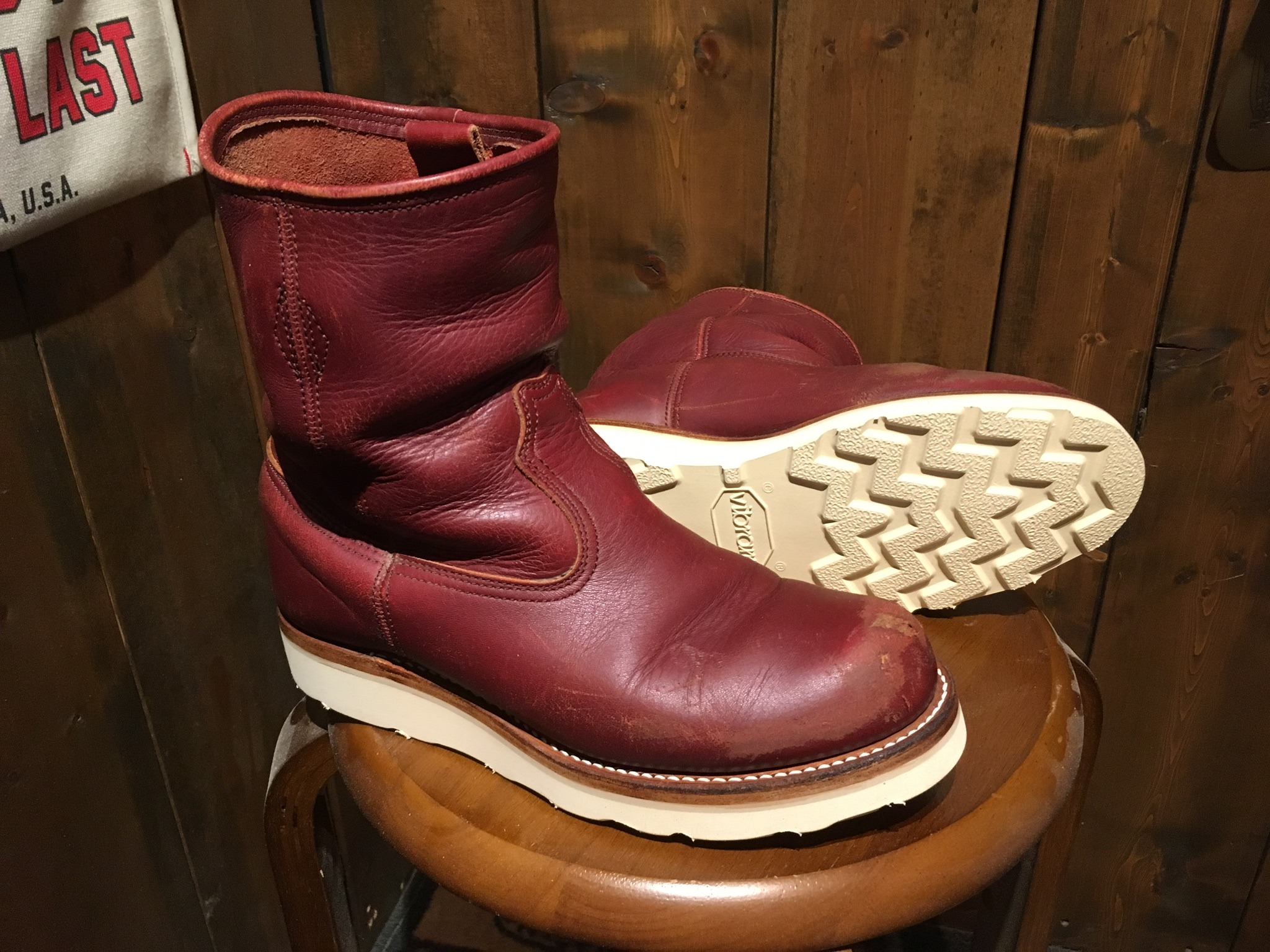 Cushman(クッシュマン) ペコスブーツ vibram#4014ソール交換: ソール