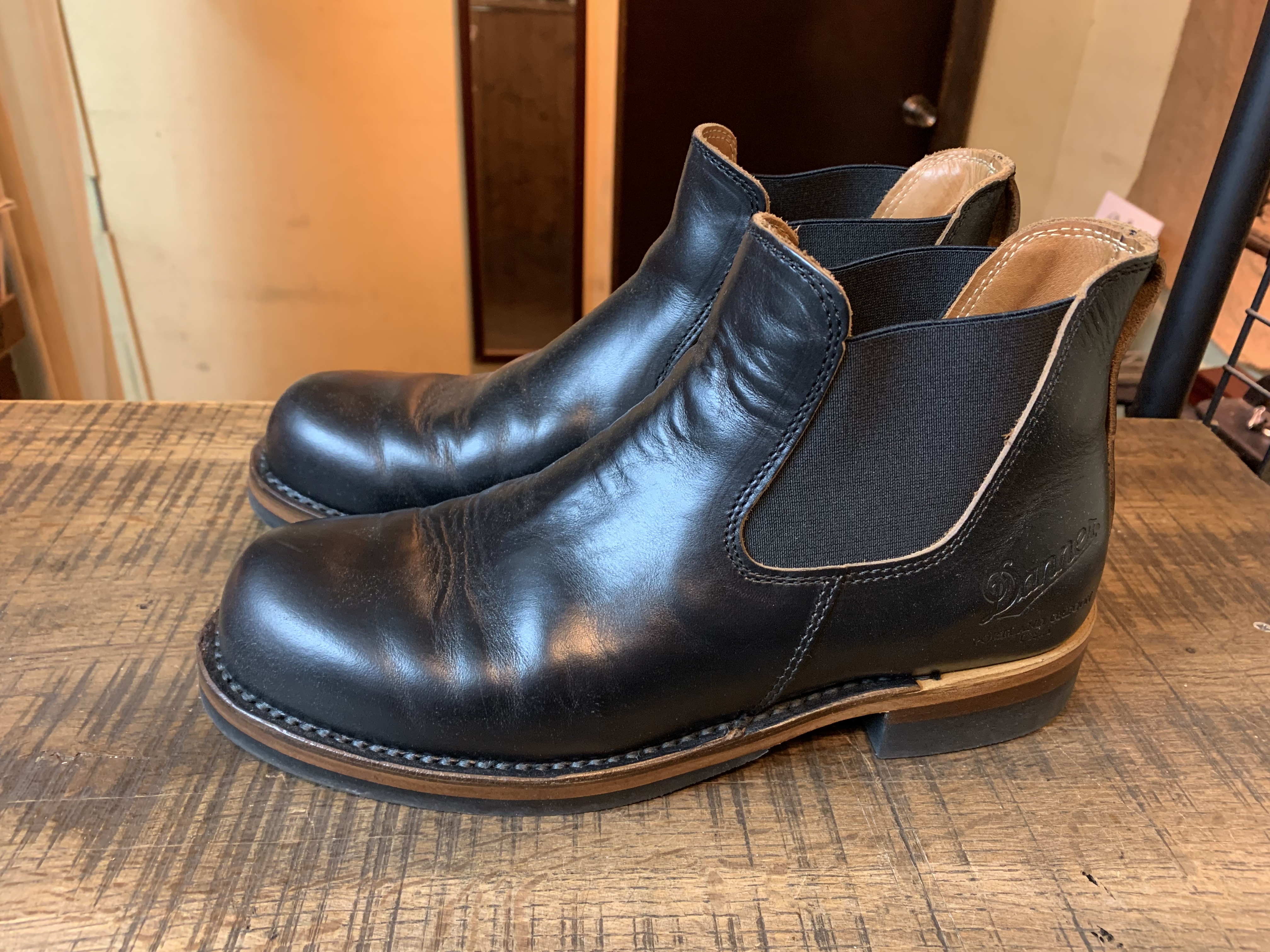 銀座買取ダナー Danner ウエストサム 25.5 黒 極美品 サイドゴアブーツ 靴