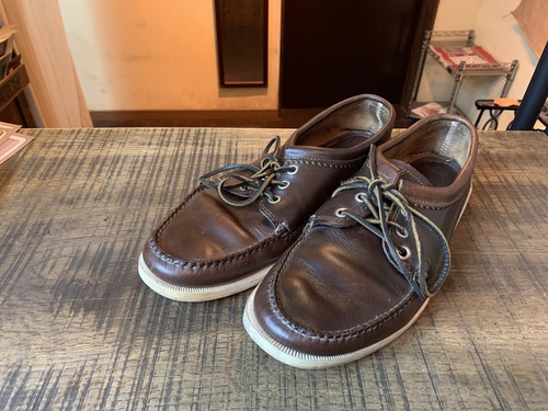 Quoddy Trail Moccasin (クオディトレイルモカシン) ブラッチャーモカシン vibram#2021ソール交換:  ソールリペア＆カスタム RED CLOUD