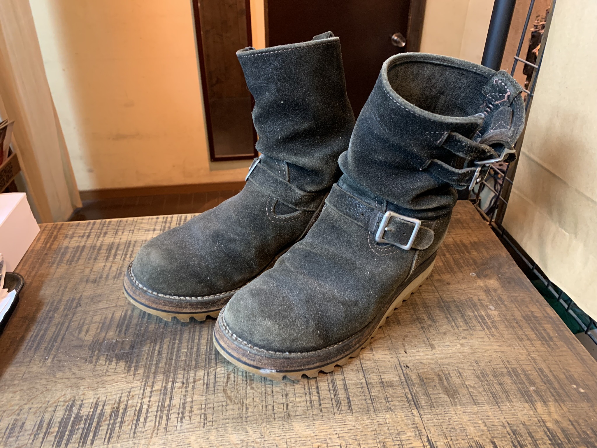 Wesco Boss 中底交換 シングルレザーミッド vibram#2021ソールカスタム