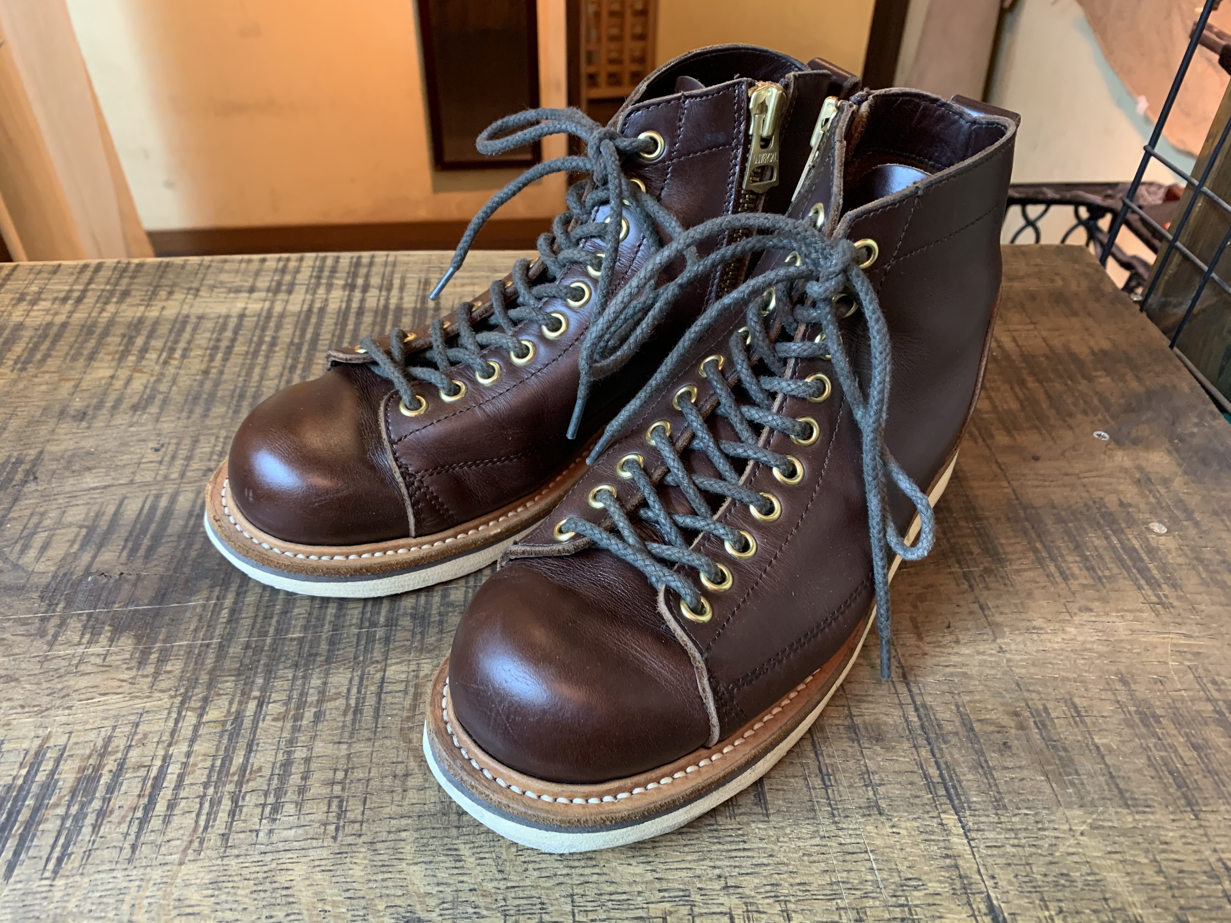 美品)pennon 革靴 27.5 ハイキングブーツ ブラウン ビブラム