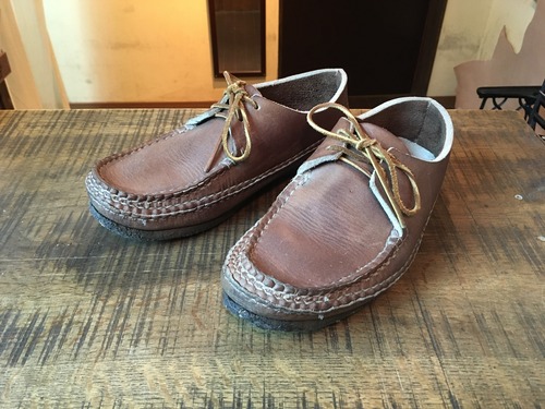 ARROW MOCCASIN アローモカシン ローカット vibramEVA ブラウン ソールカスタム: ソールリペア＆カスタム RED CLOUD