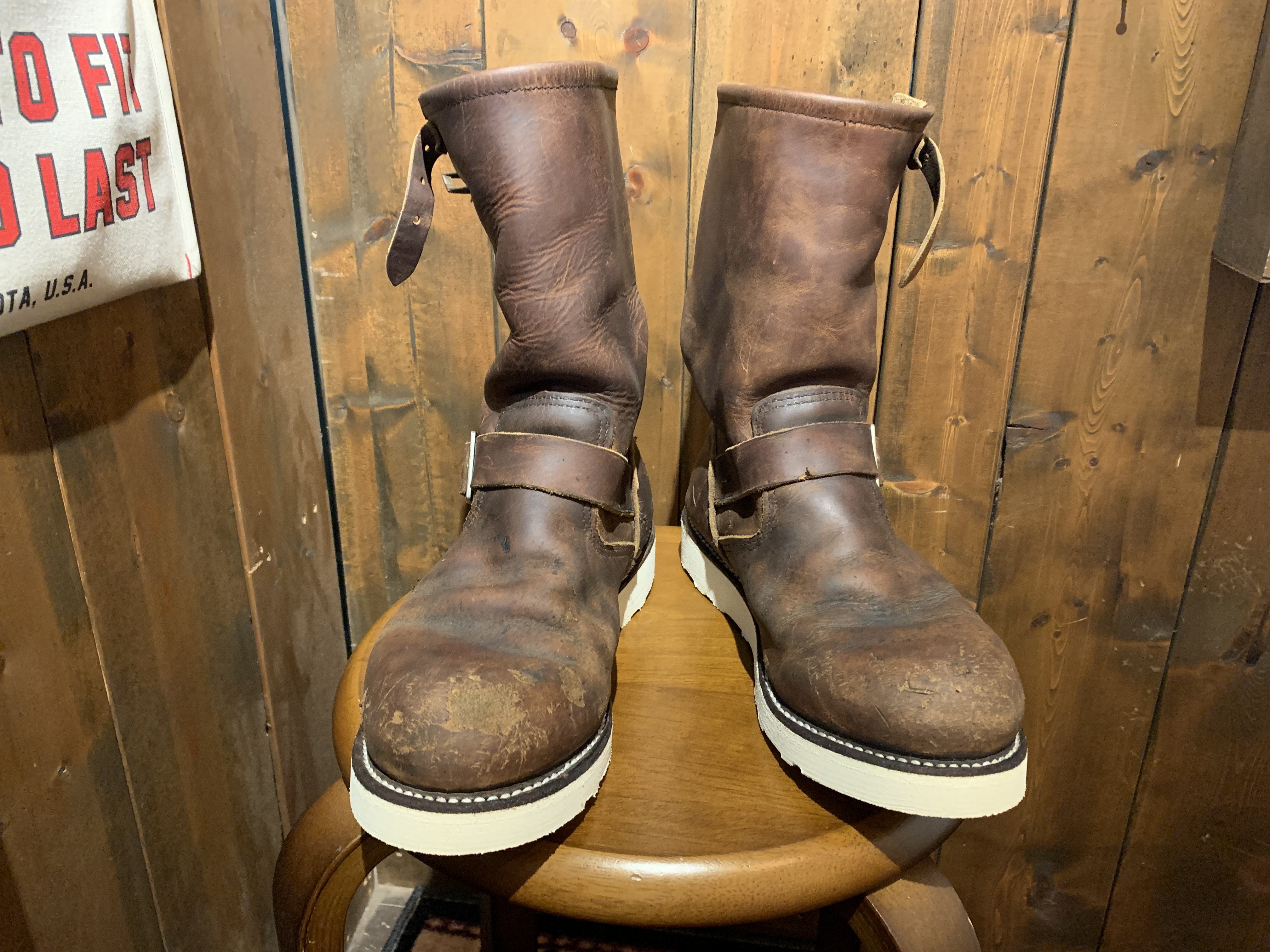 レッドウイング　希少廃盤　2971 エンジニアブーツ USA7.5 本物保証！ Redwing 2971 エンジニアブーツ vibram#4014 ソール交換: ソール