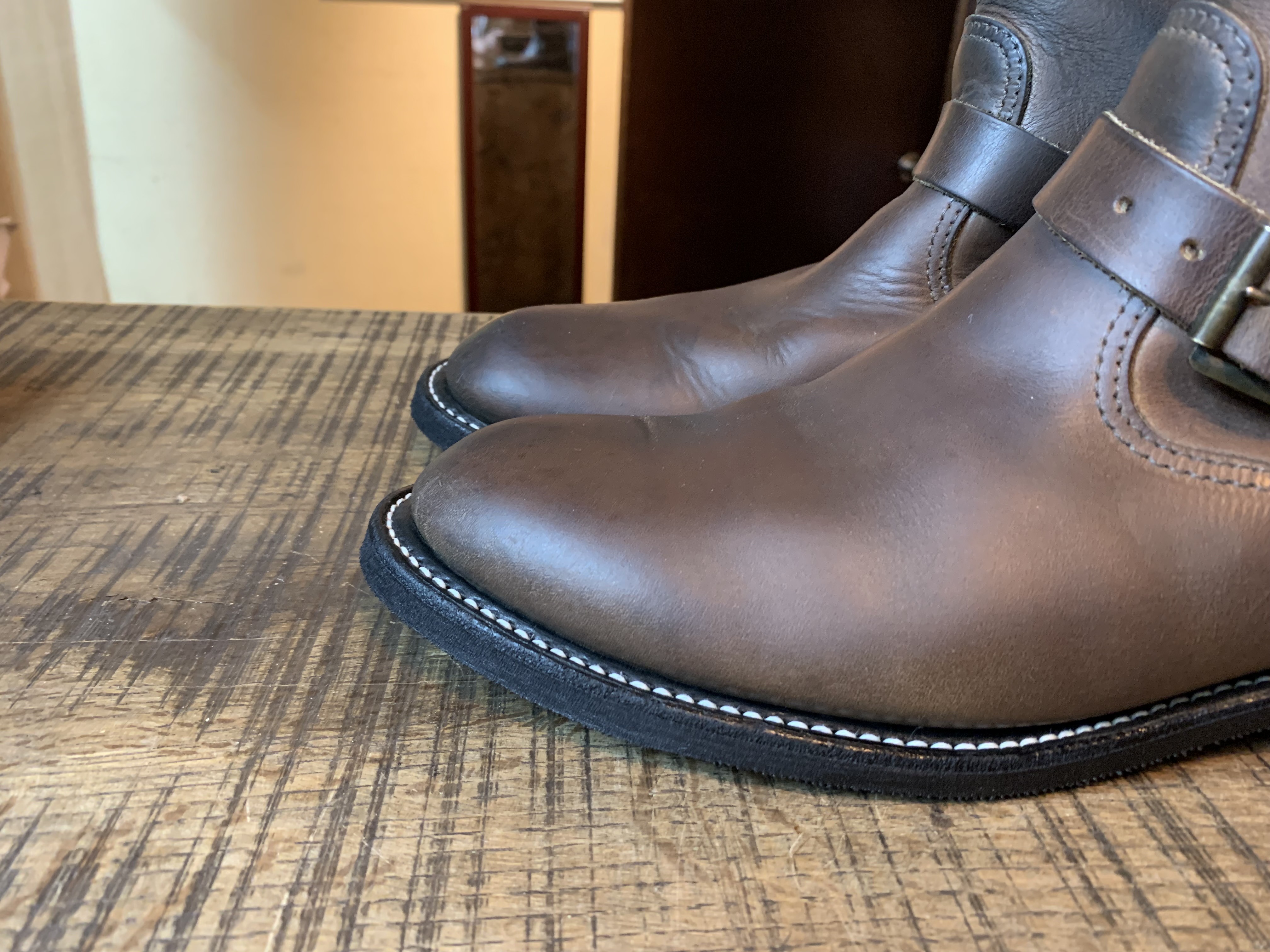 チペワ ペコスブーツ 8E スエード 先芯無し フラットボックス チペワ