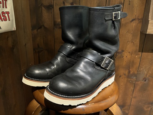 REDWING (レッドウイング) PT99エンジニアブーツ ダブルコバ vibram#700 スチール抜き: ソールリペア＆カスタム RED  CLOUD