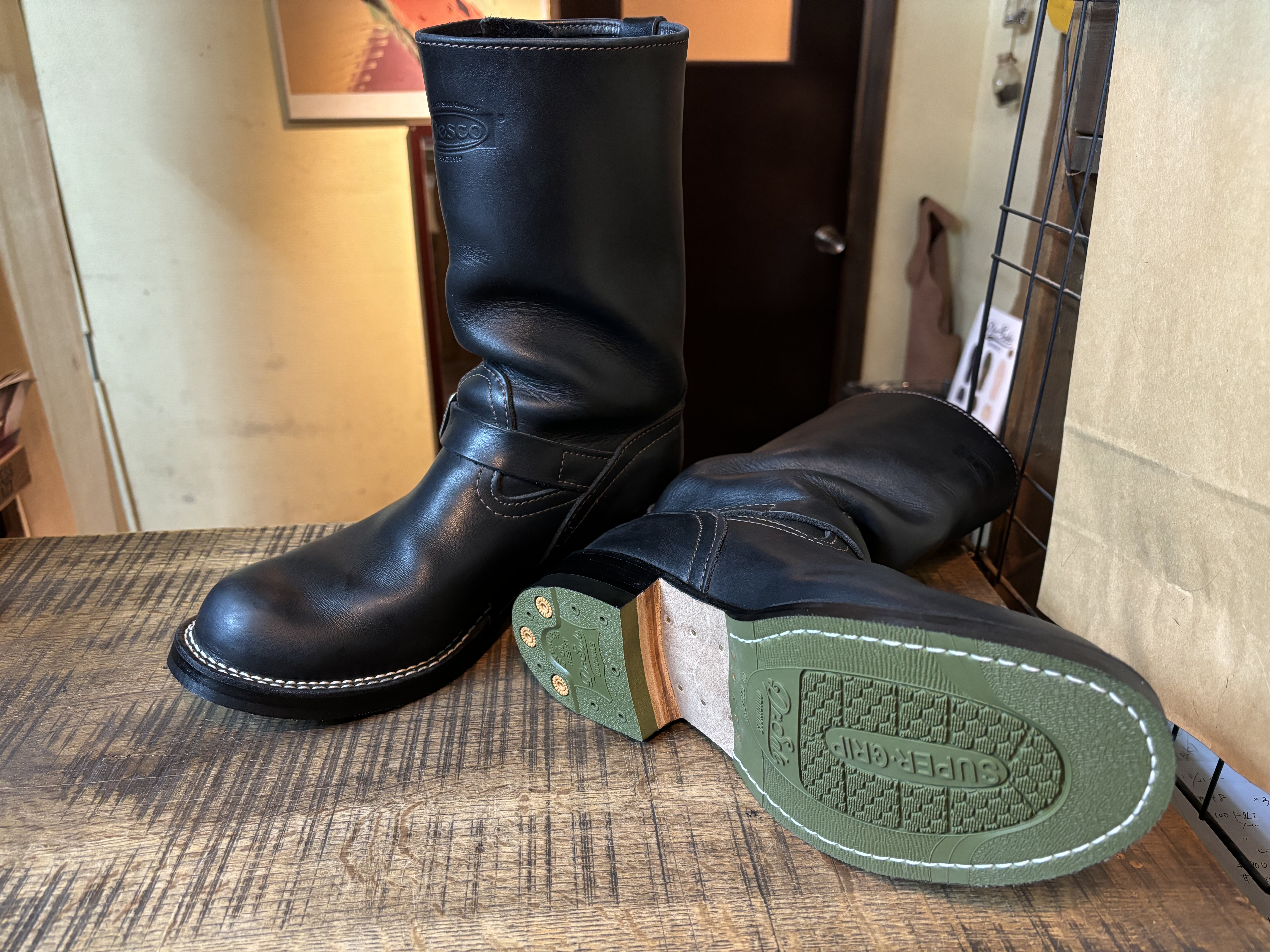 Wesco(ウエスコ) エンジニアブーツ Boss Dr.sole グリーンソール