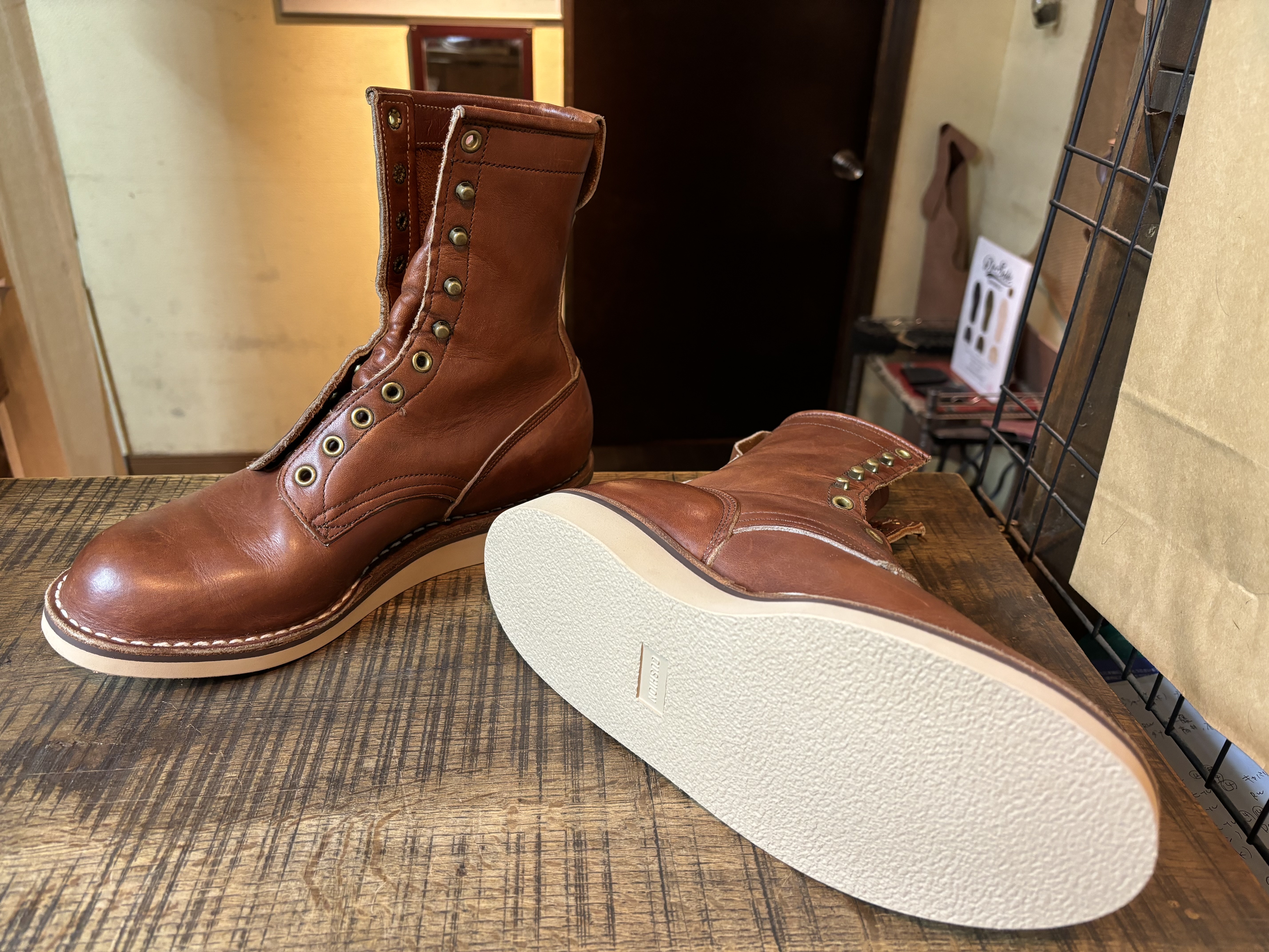 7.5E 美品】HATHORN ハソーン オックスフォード 赤茶 ブラウン