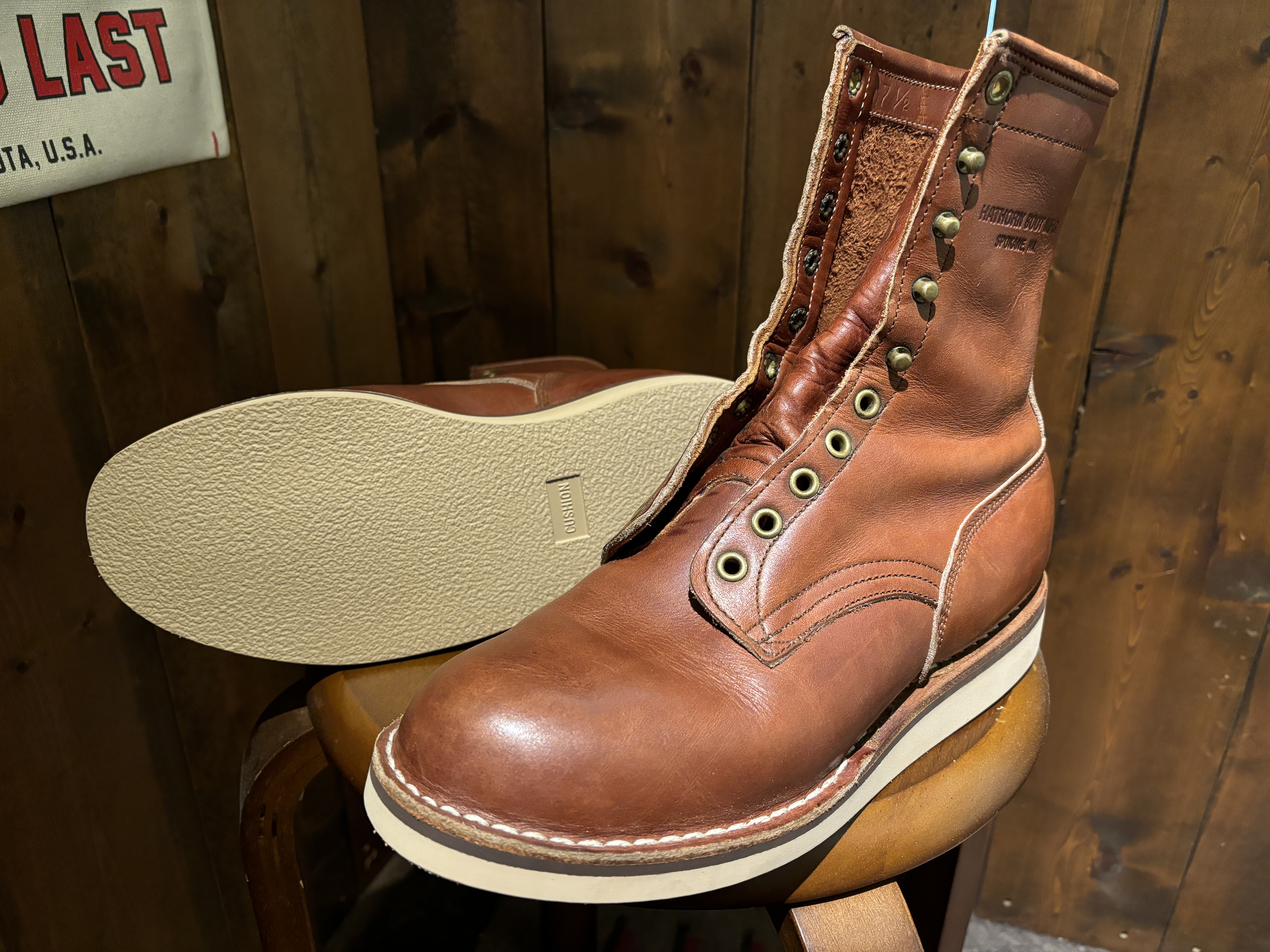 Hathorn(ハソーン) 8インチハイトブーツ 先芯抜き vibram#1002