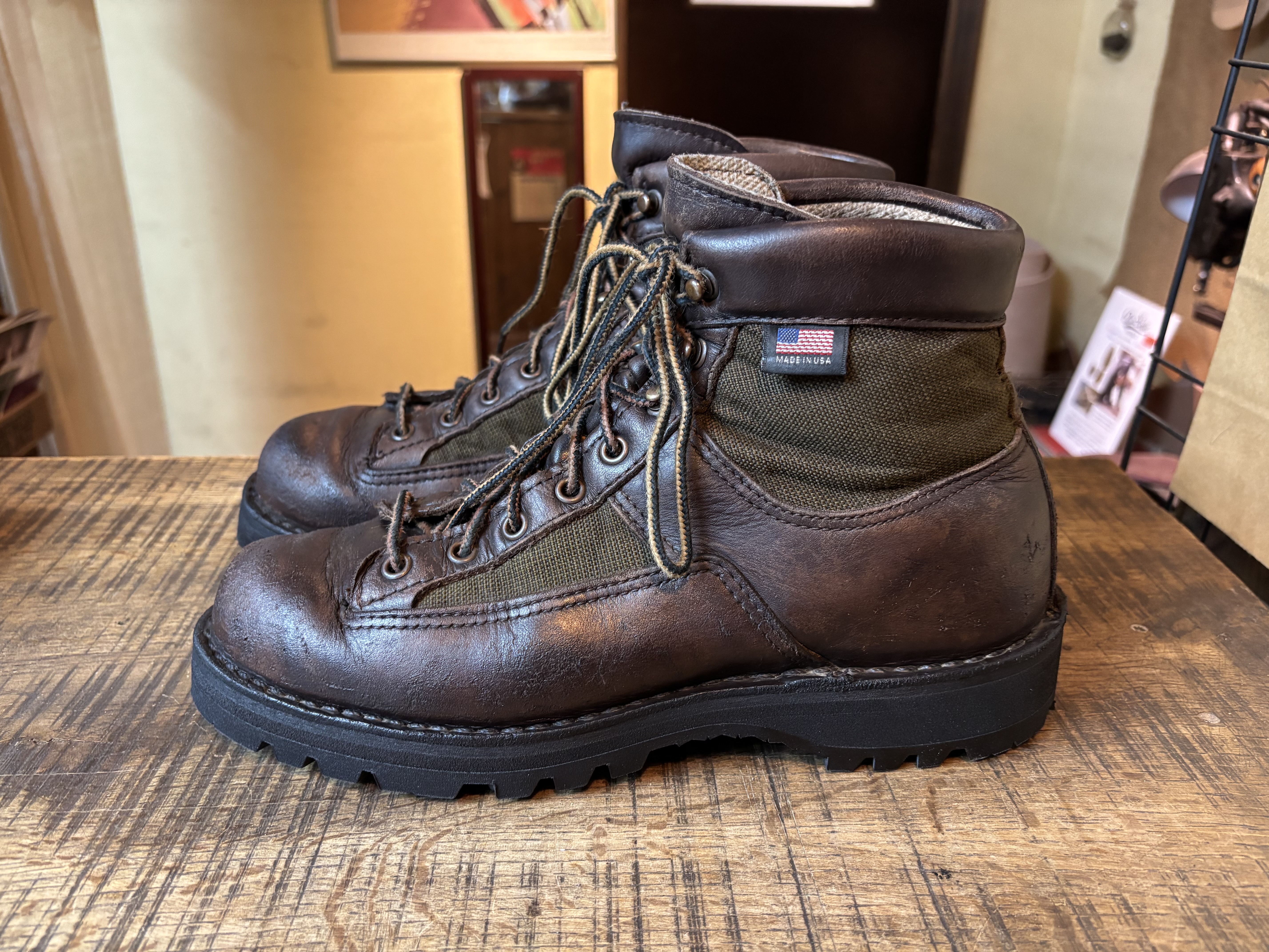 新品未使用　Danner デッキシューズ vibramソール ブラウン27cm Danner(ダナー) ダナーライト vibram#1276シエラソール交換