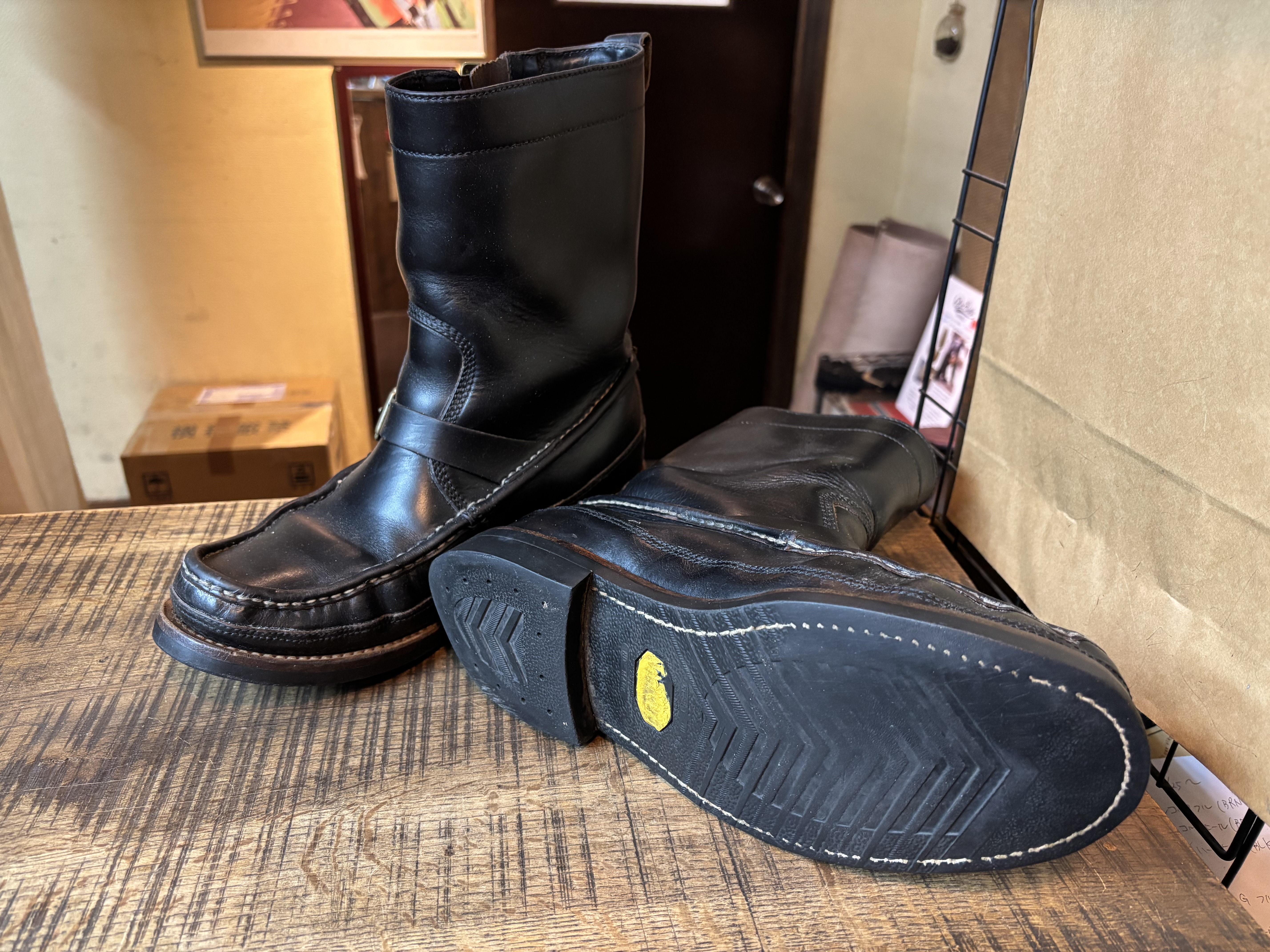 Scarecrow(スケアクロウ) ラッセルモカシンタイプブーツ ダブルレザー