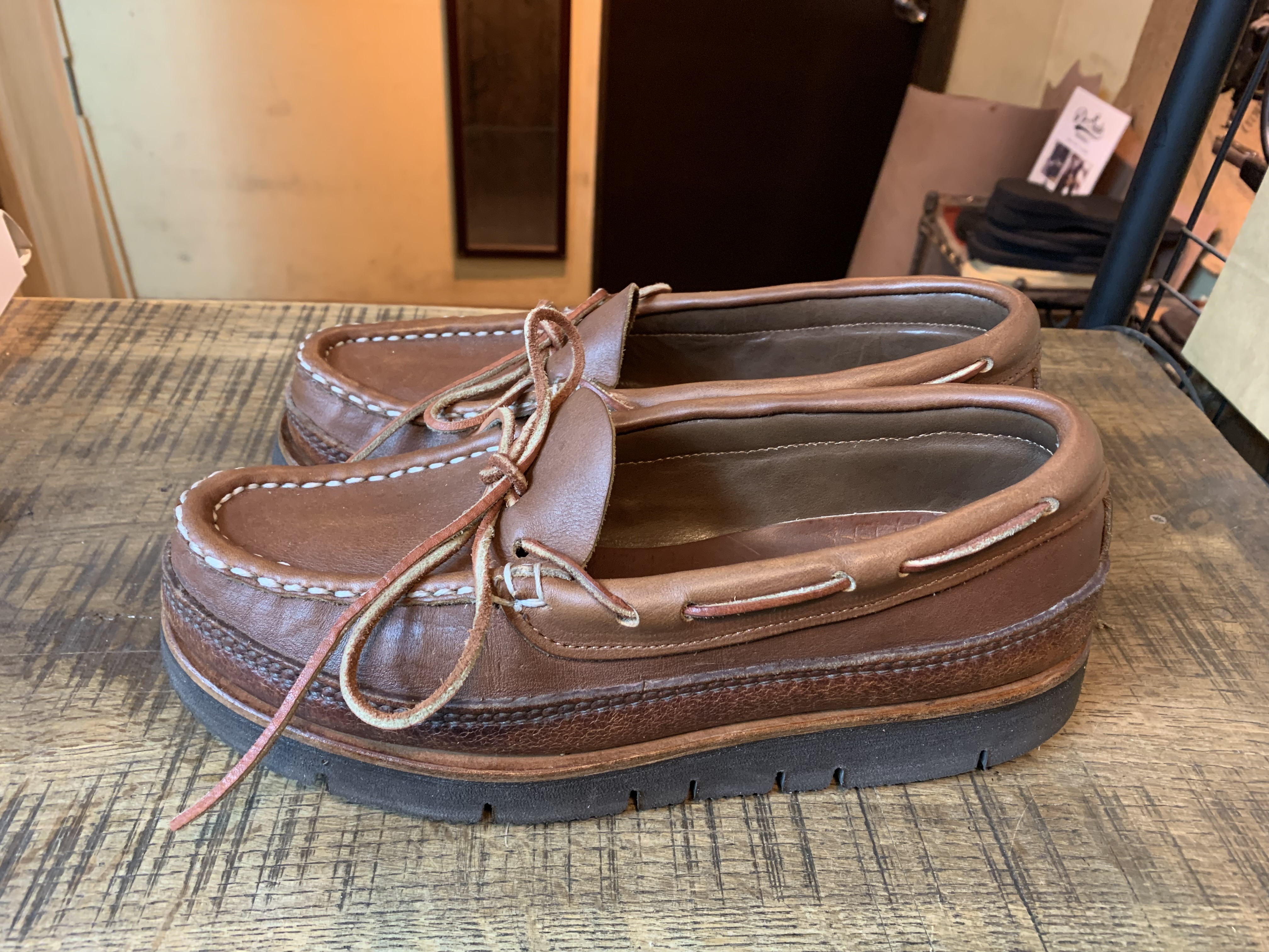 Russell Moccasin ブラウン キャンプモカシン ラッセルモカシン キャンプモカシン ブラウンレザー