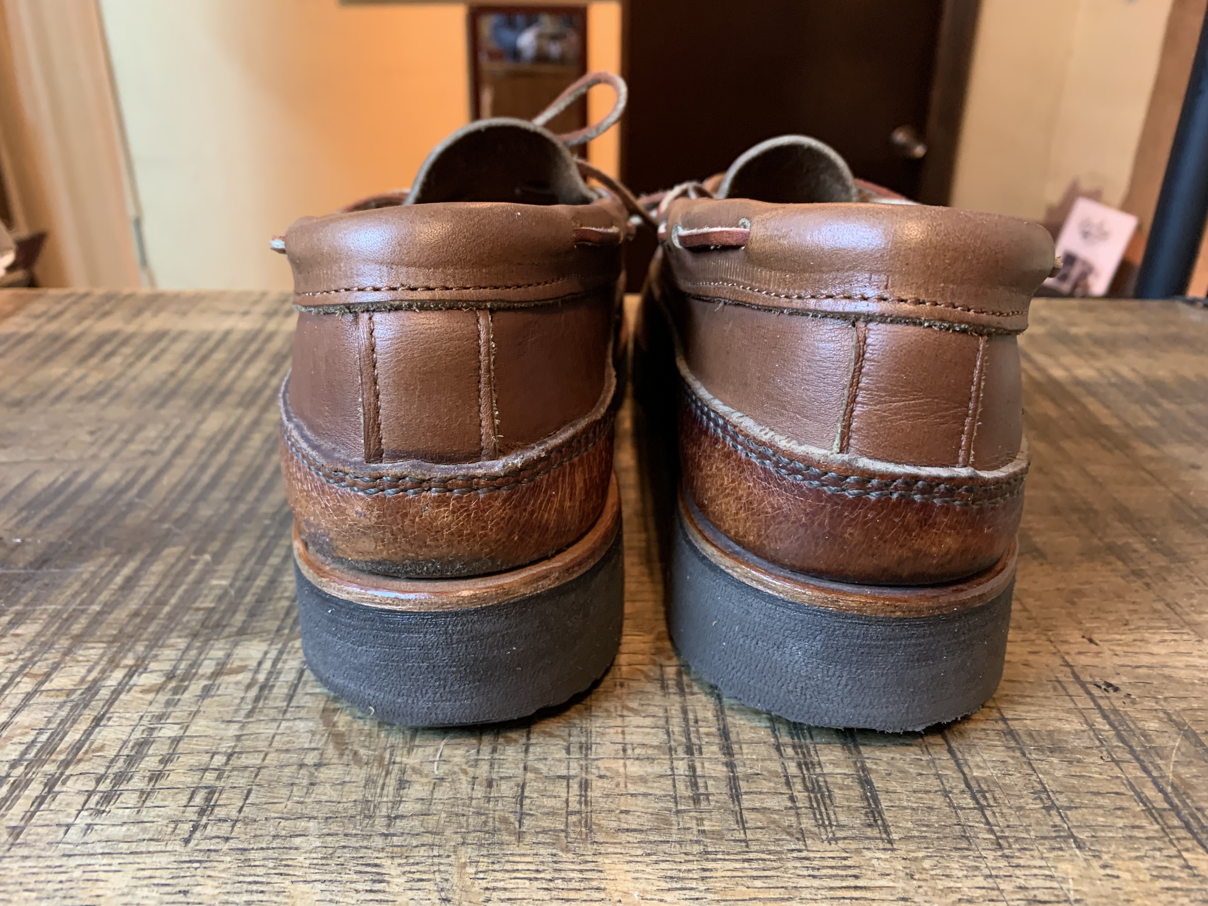 Russell moccasin キャンプモカシン ヒールカップ追加加工 Russell moccasin キャンプモカシン ヒールカップ追加加工