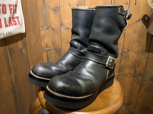 Redwing ペコスブーツ、エンジニアブーツ ダブルレザーミッド vibram#2021ソールカスタム: ソールリペア＆カスタム RED CLOUD