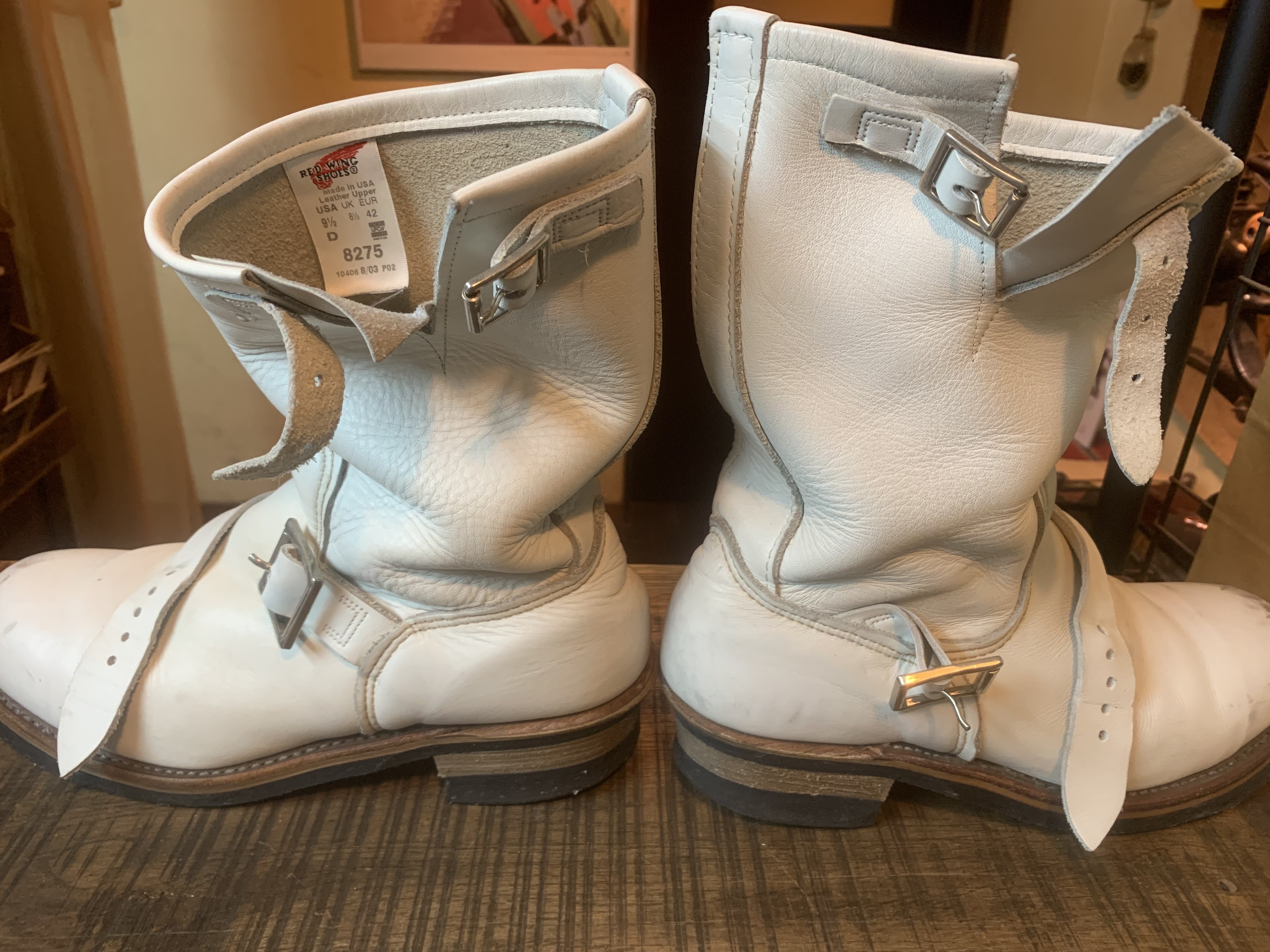 Redwing 8275 エンジニアブーツ ベルト位置調整: ソールリペア