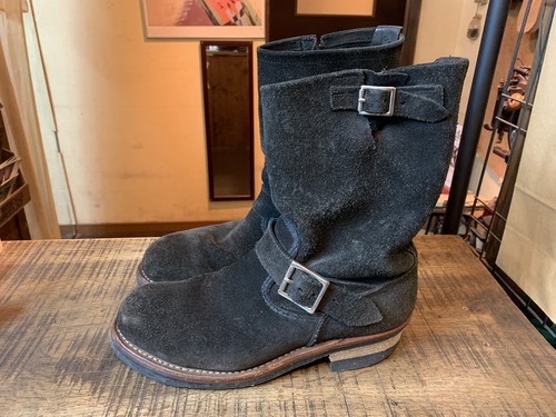 【画像追加】Red Wing エンジニアブーツ ブラック スエード　8274 Redwing 8274 スエードエンジニア フラットボックスカスタム: ソール