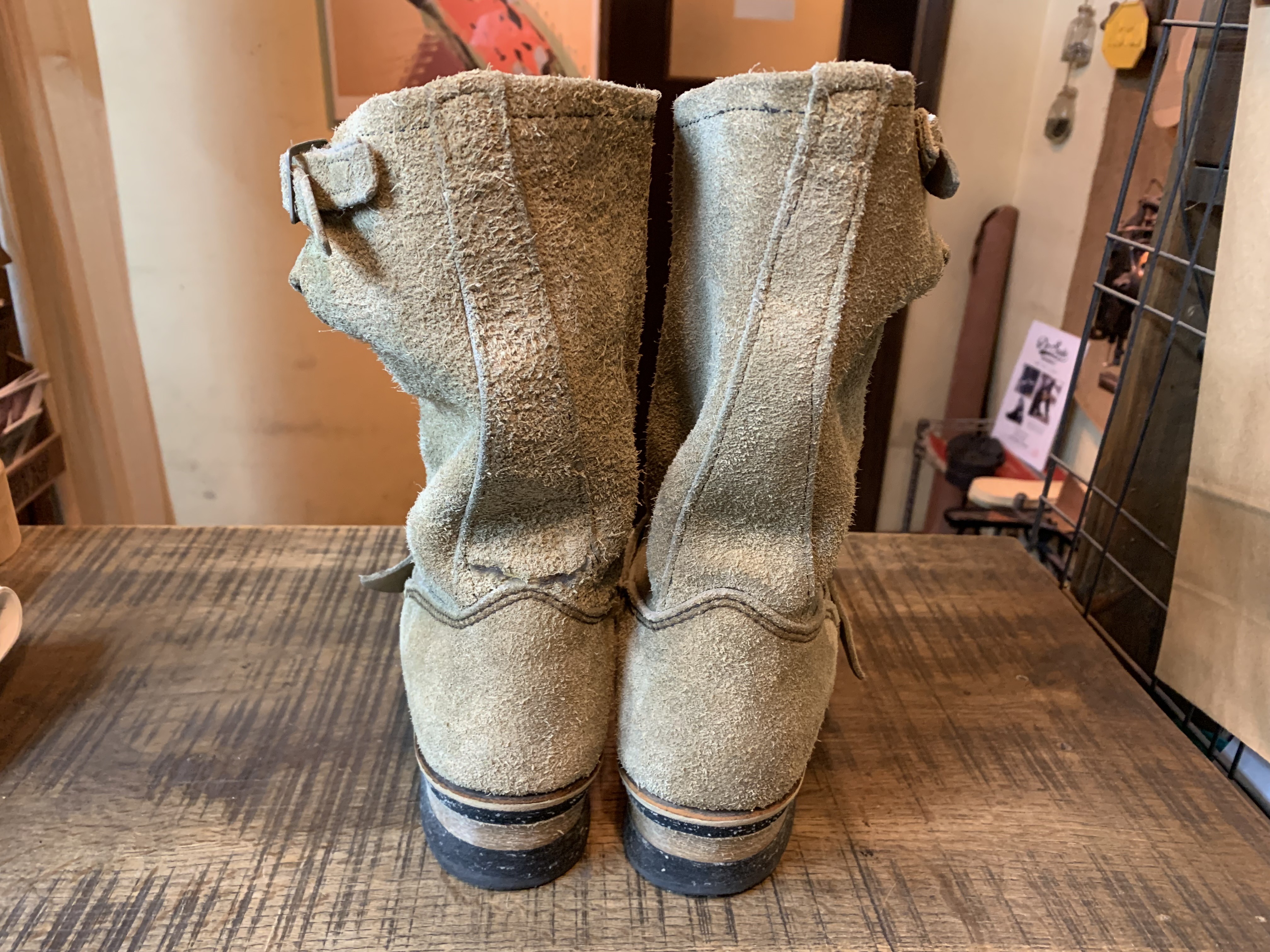 Redwing スエードエンジニアブーツ Dr.sole Raw Cord Half Sole