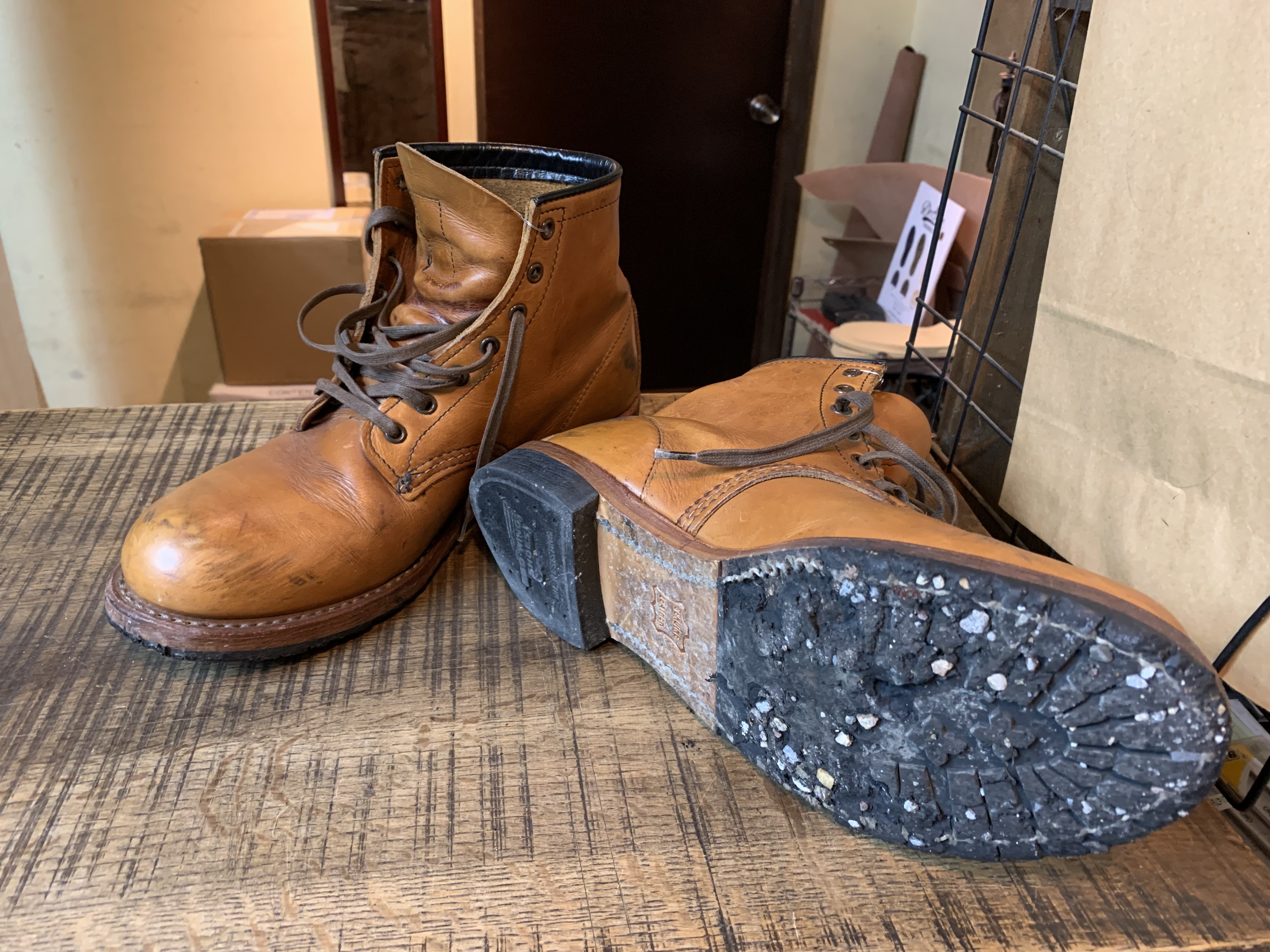 ハーフソール交換済み！9013 ベックマン レッドウィング レッドウィング ベックマン 9013 Vibramハーフソール交換済み 7D訳有